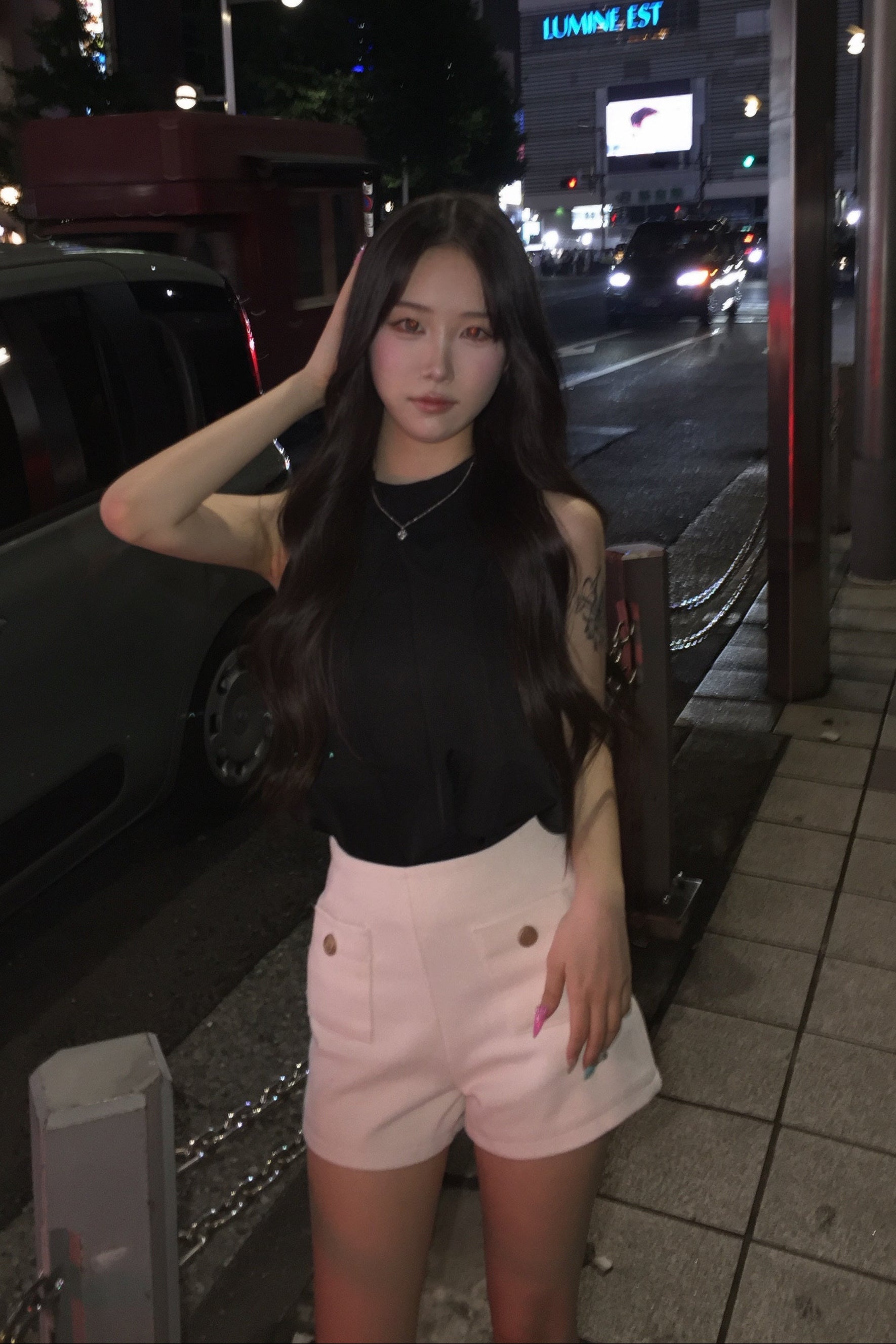 ハイウエストツイードショートパンツ KR15047