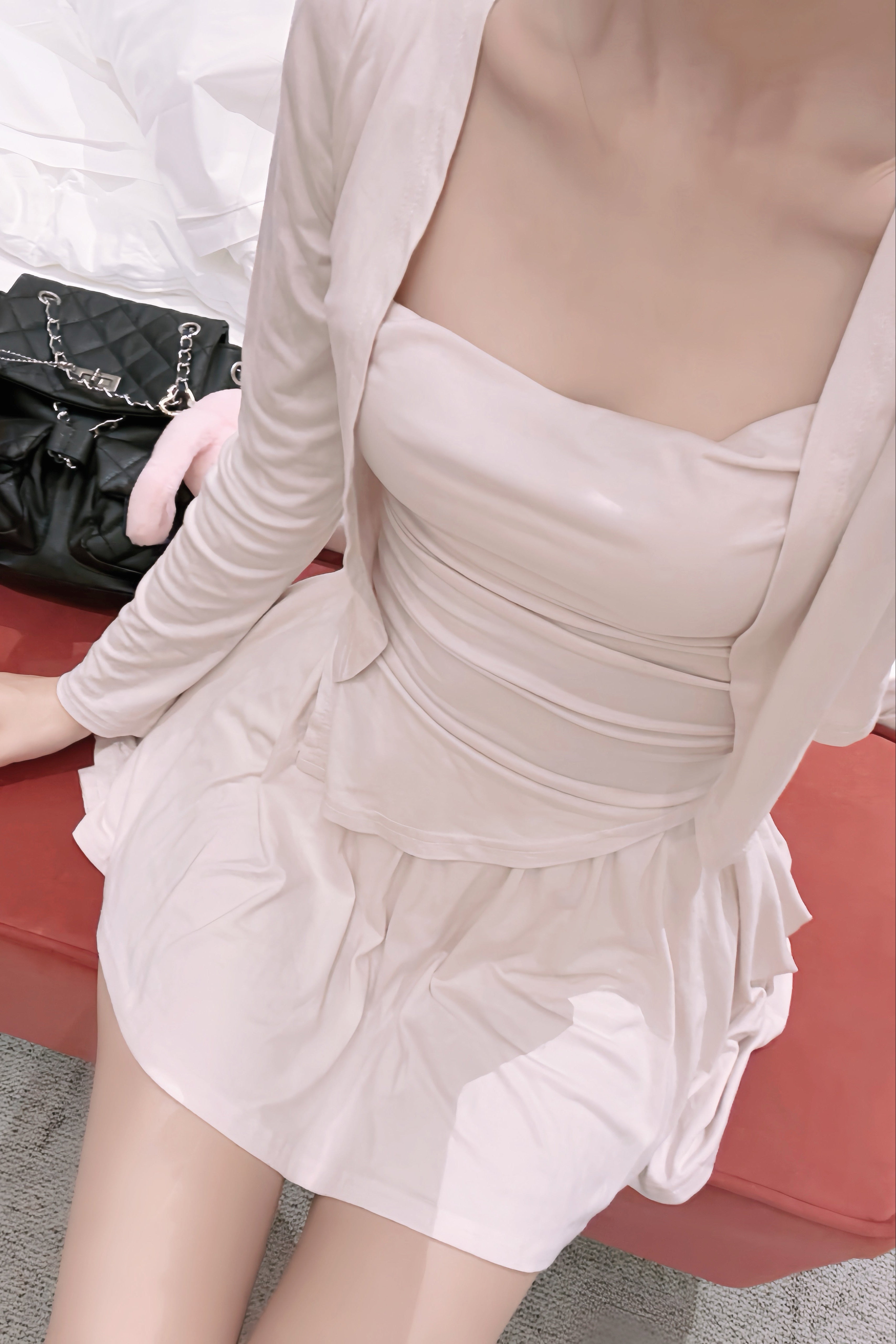 アシンメトリーキャミプリーツセットアップ KR30598