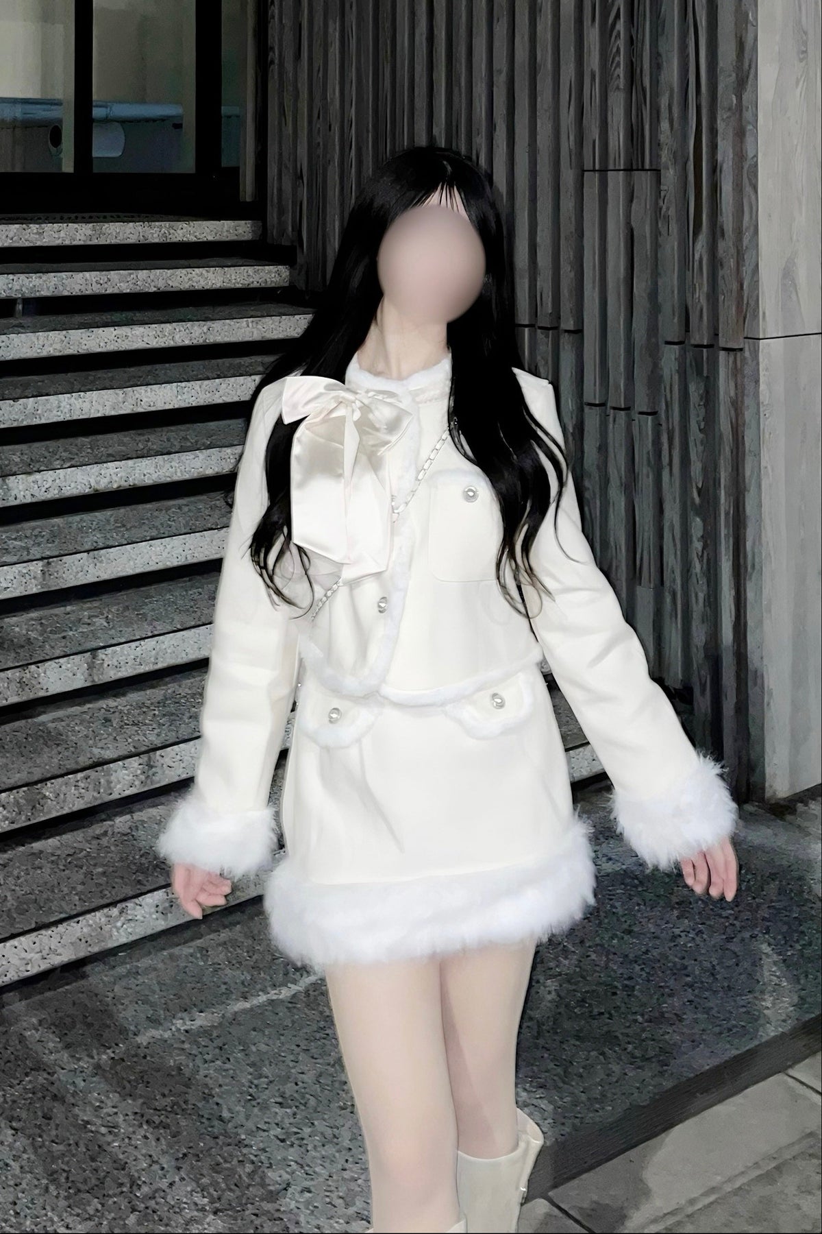 ファートリムリボンセットアップ KR30812