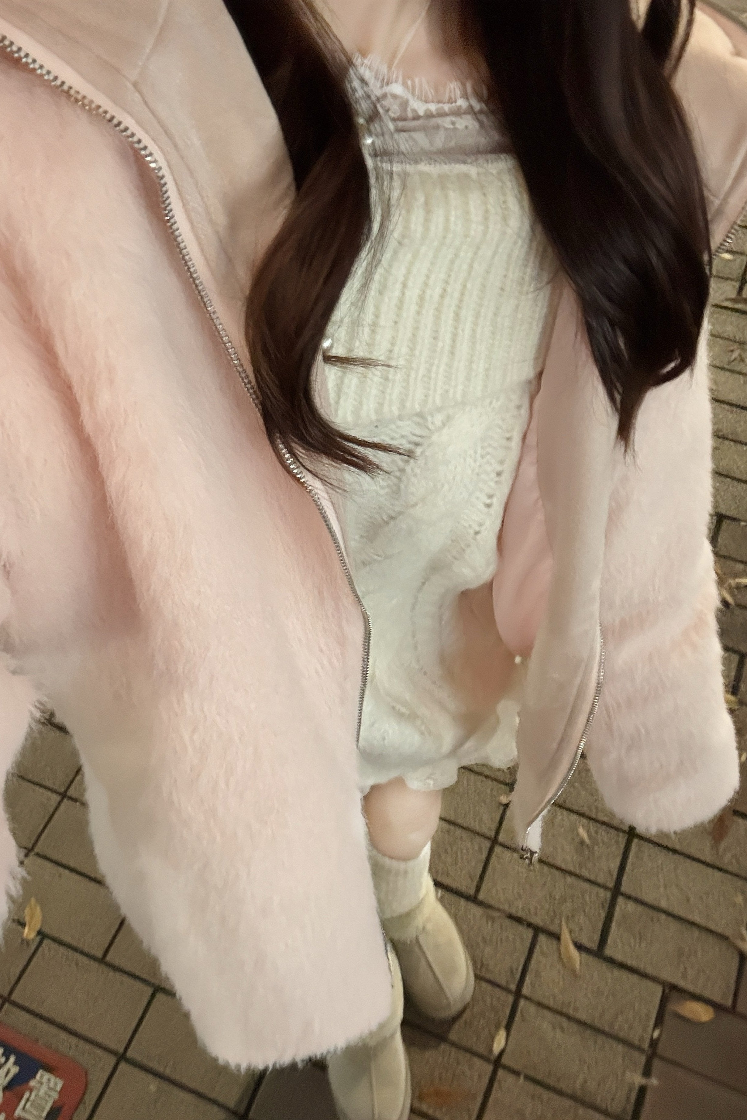 フードシャギーニットパーカー KR13769