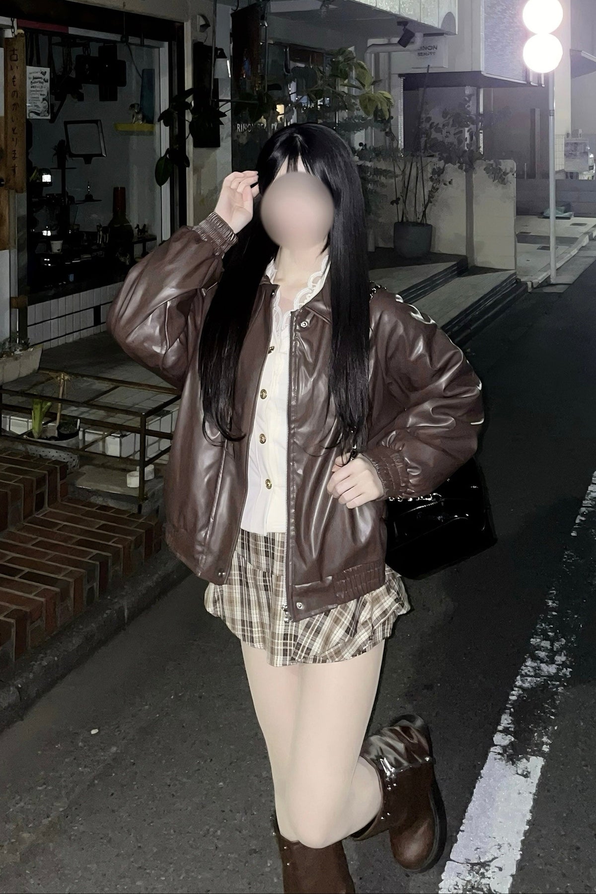 レザーオーバーサイズジャケット KR30816