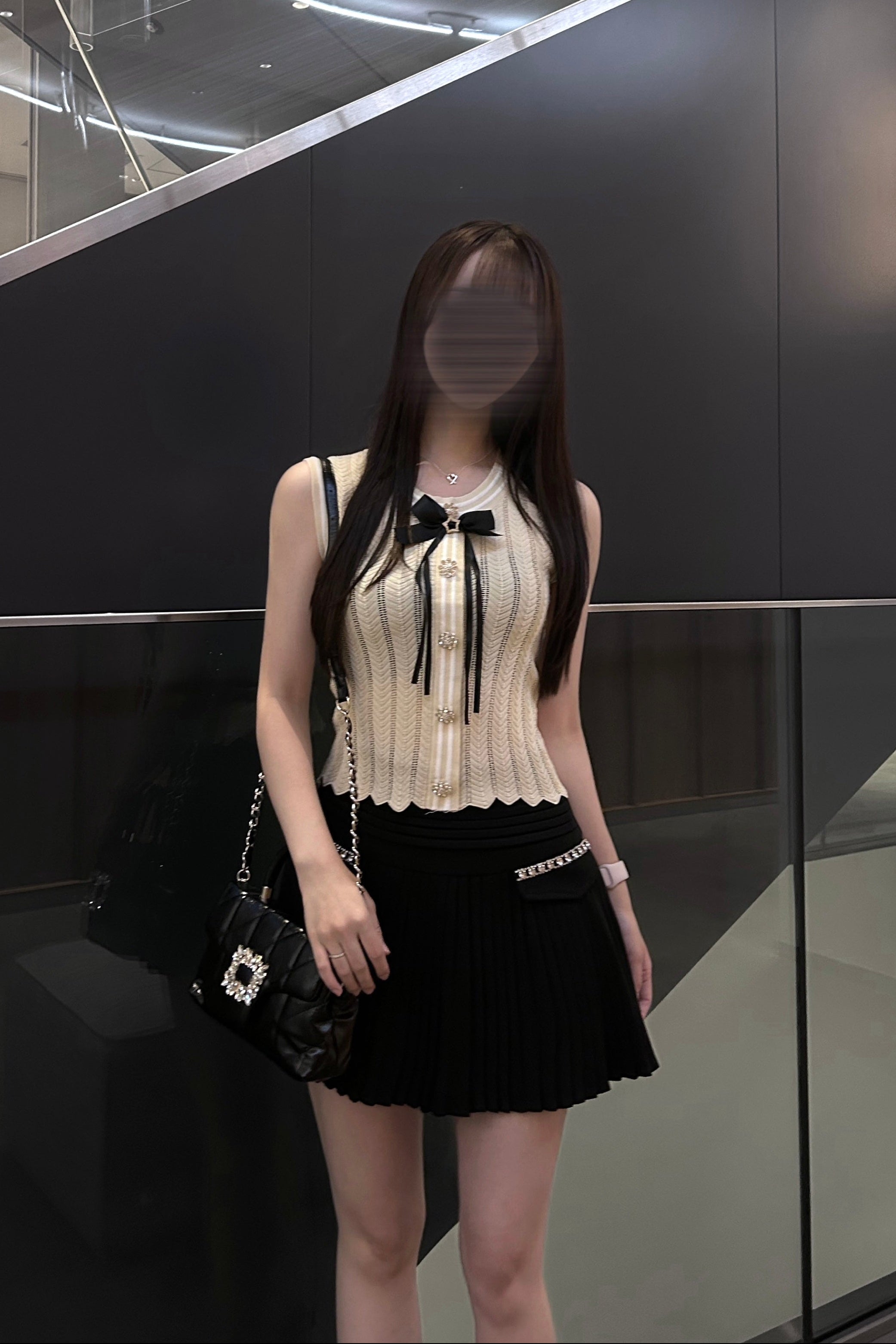 ビジューポケットプリーツスカート KR15413