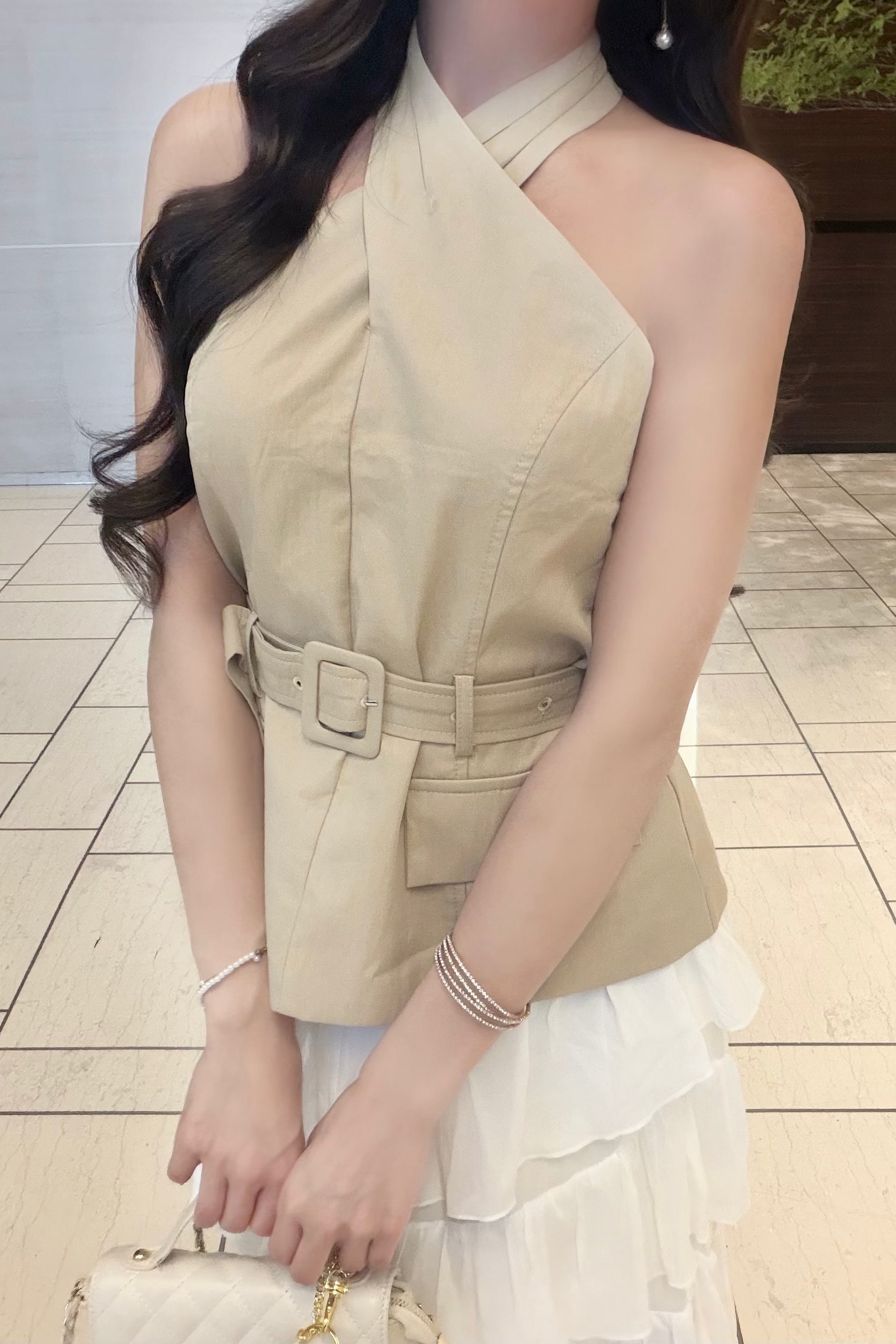 フェミニンウエストデザイントップス KR15613