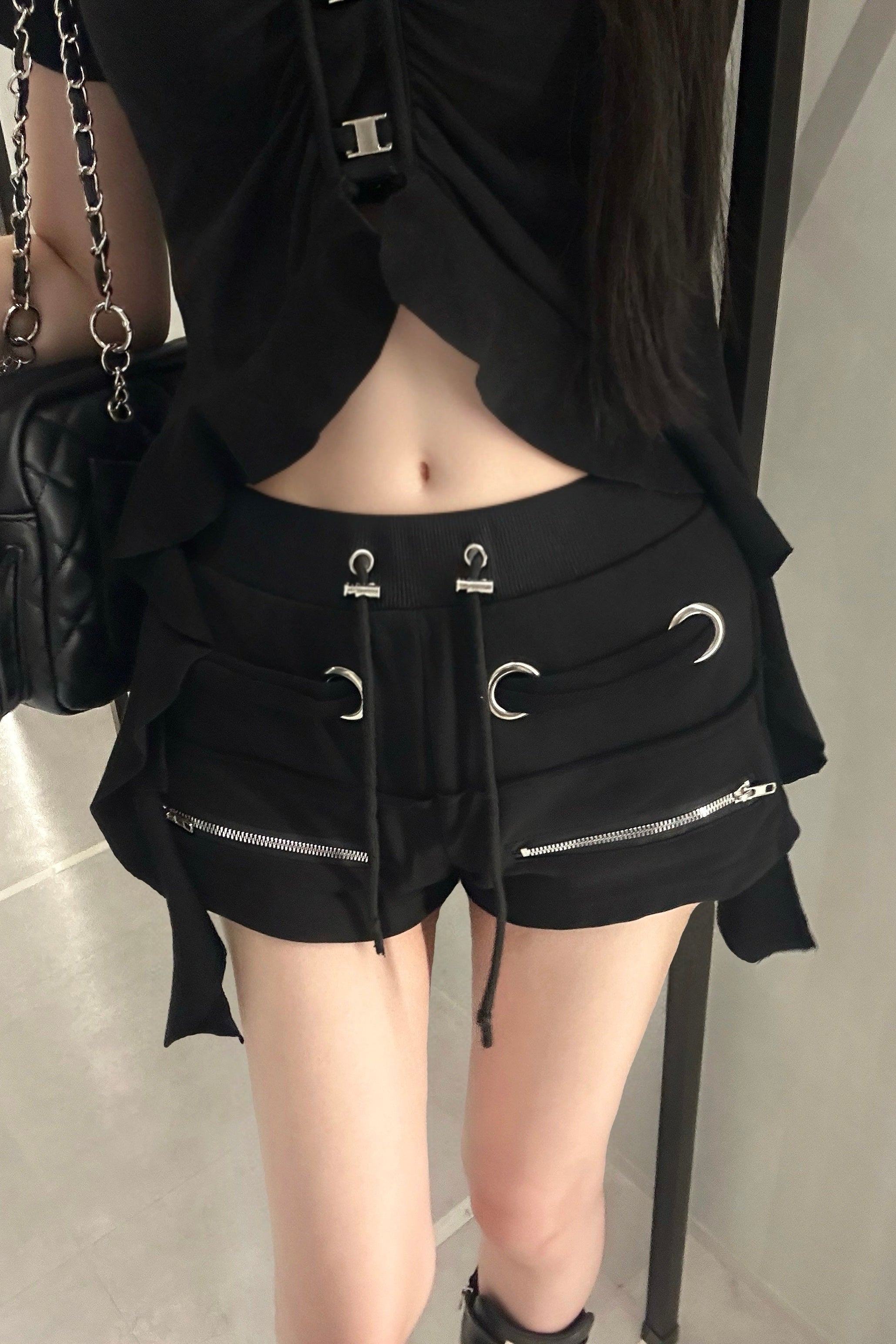 ジップデザインスウェットショートパンツ KR15344