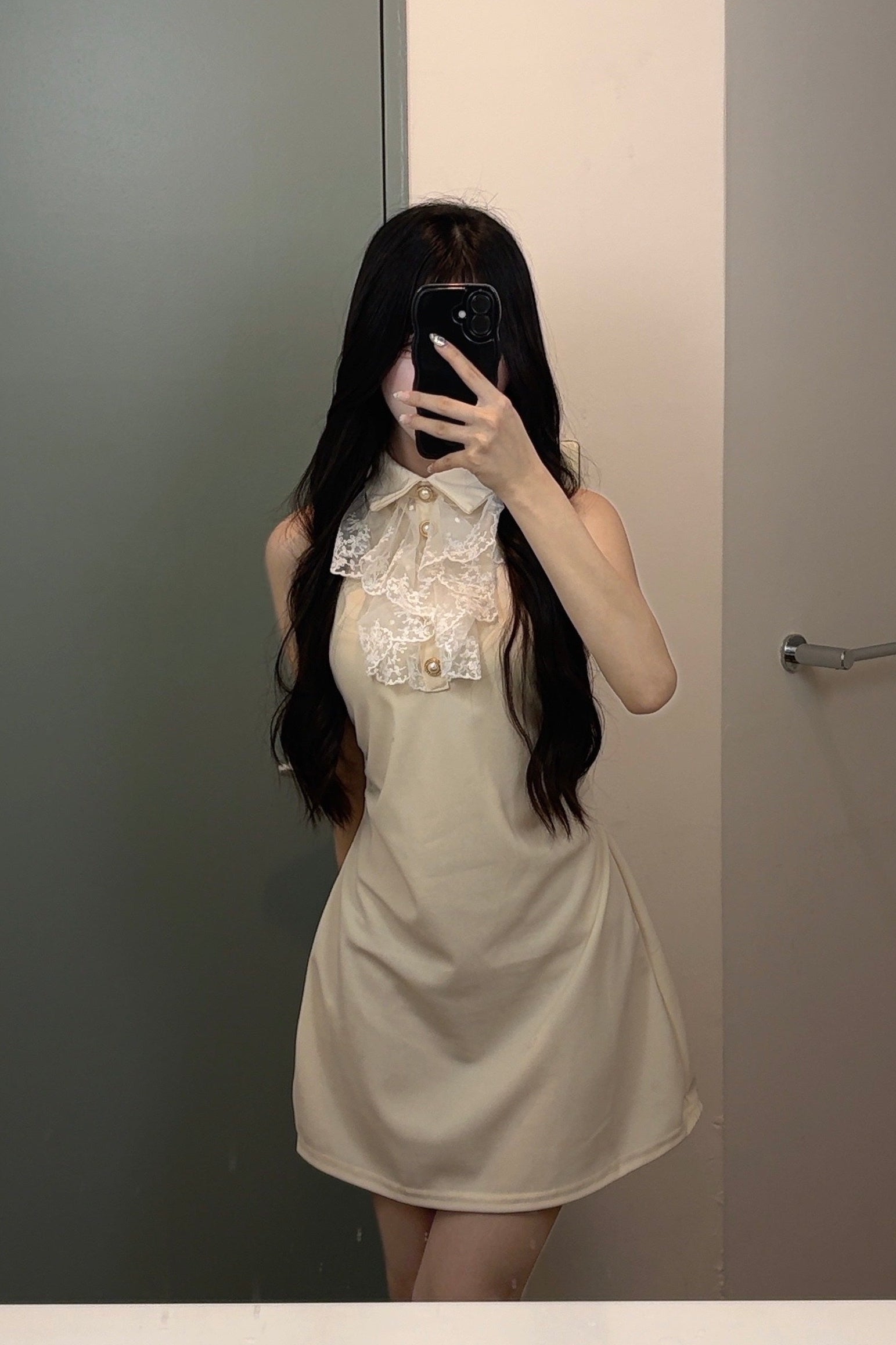 レースラッフルミニワンピース KR15493