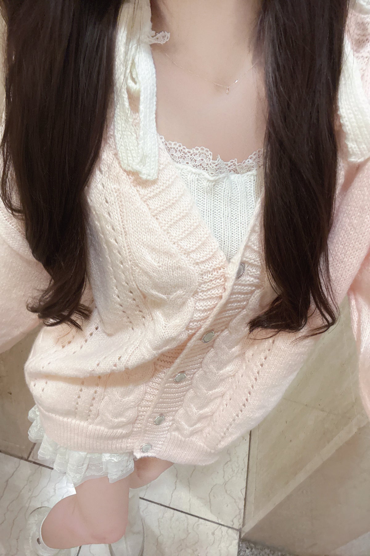 Vネックオーバーサイズカーディガン KR15925