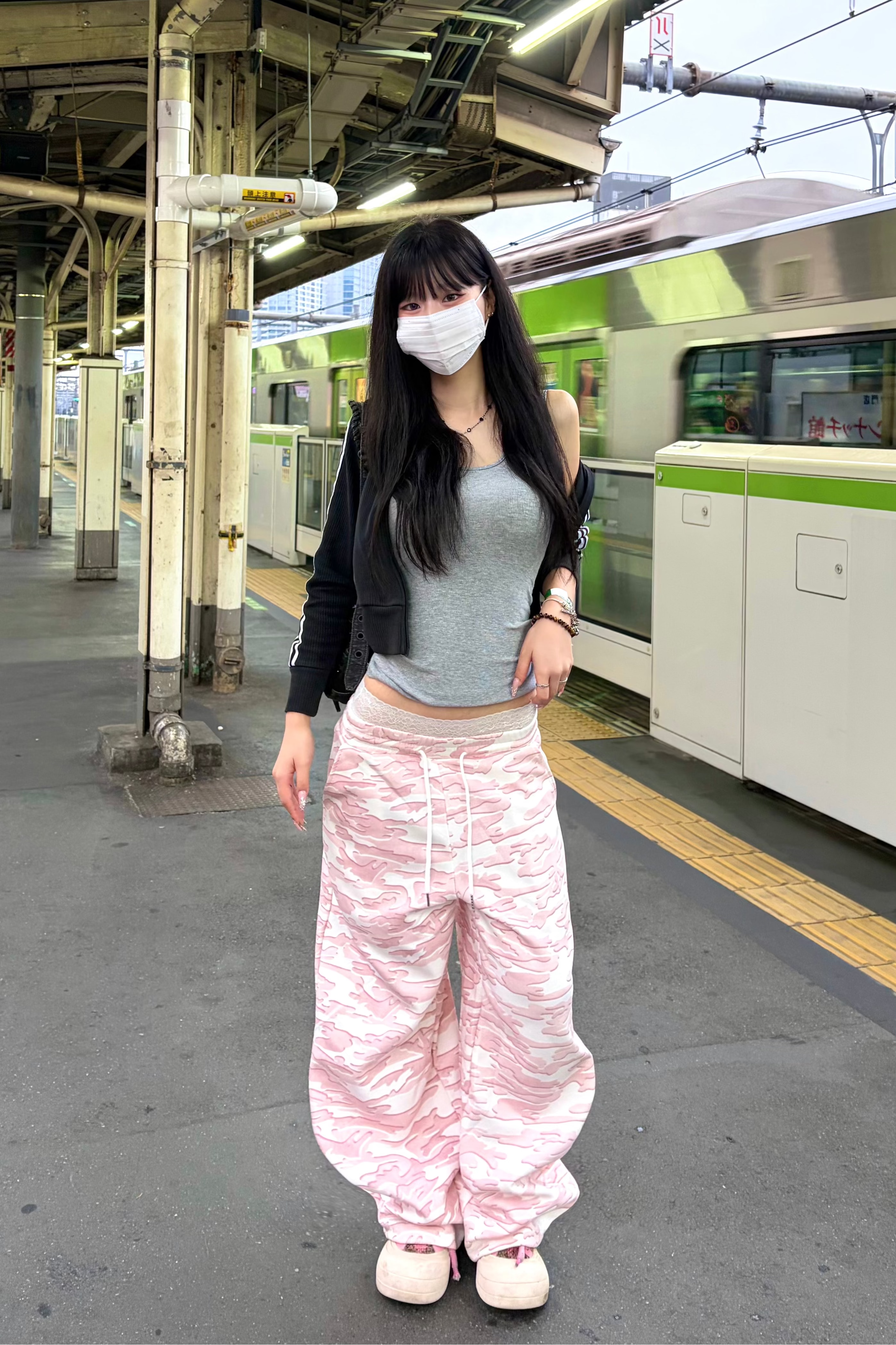 カモフラージュワイドスウェットパンツ KR15970