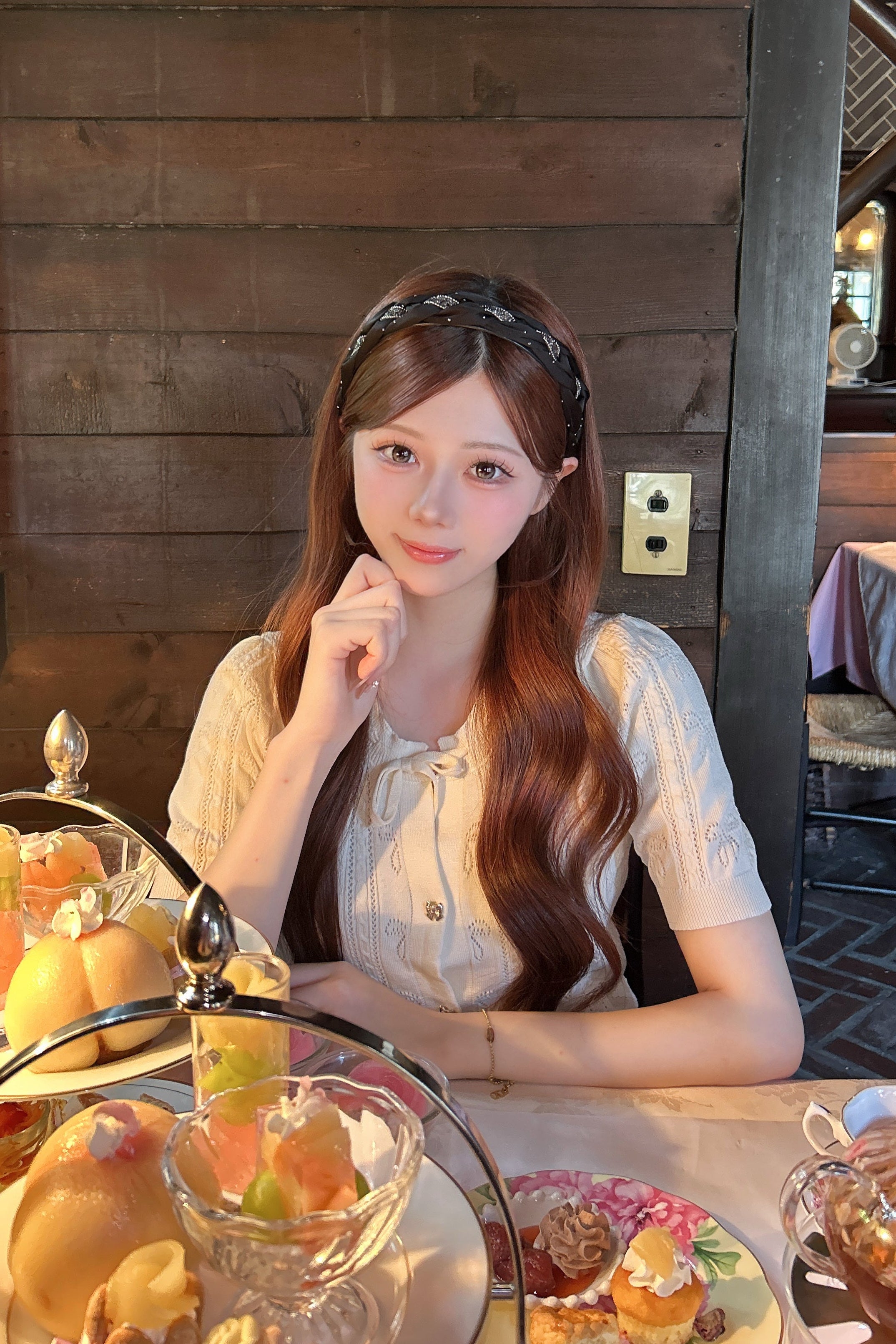 リボンモチーフデザインニット KR15234