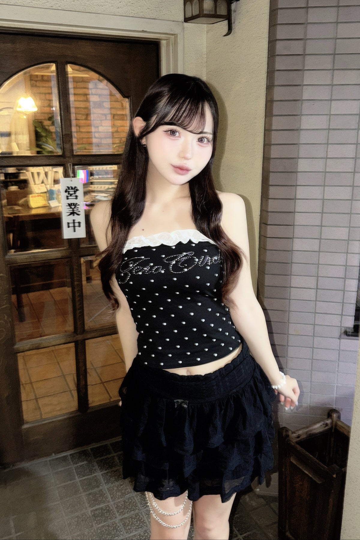 ドットフリルチューブトップ KR15042