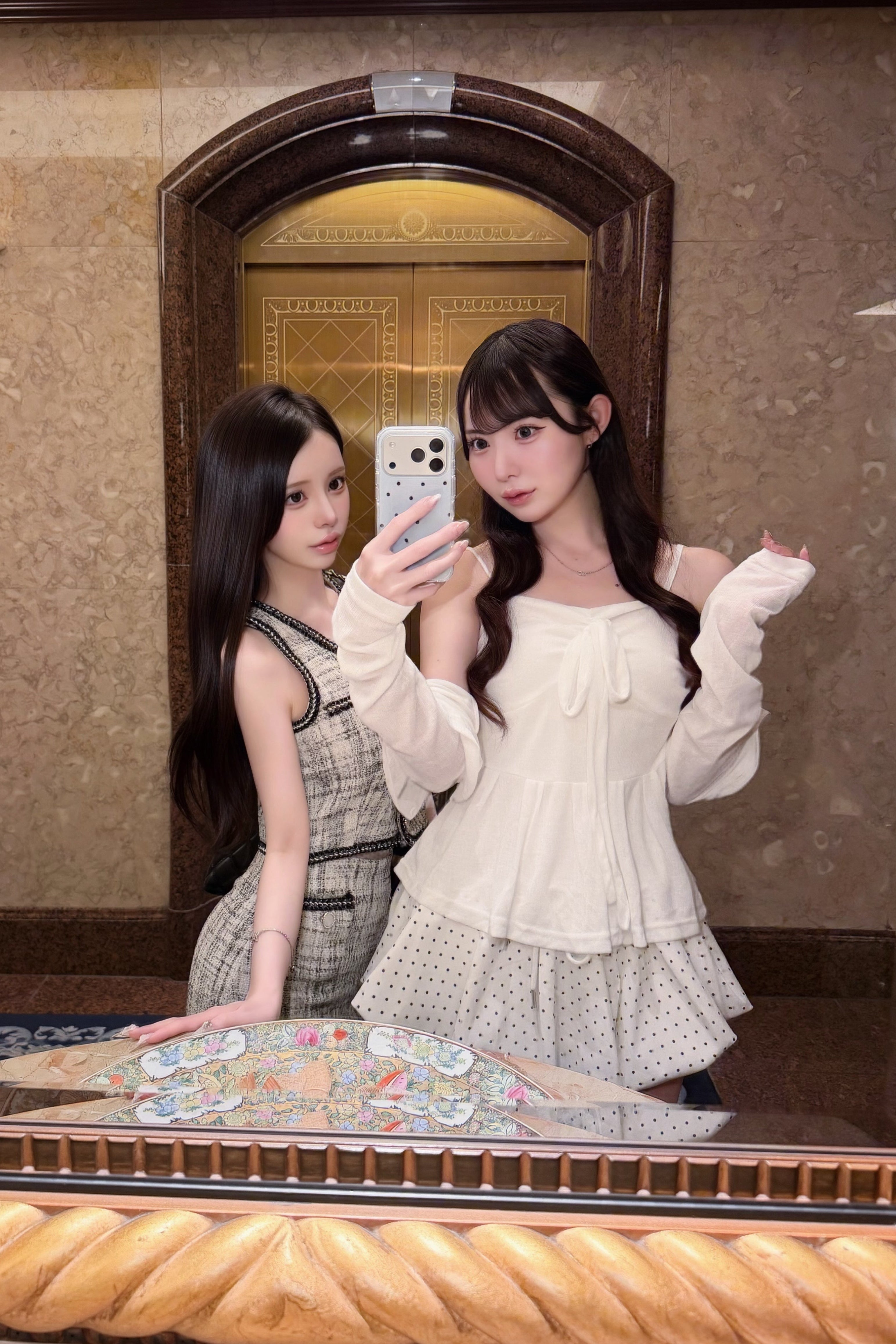 リボンペプラムカーディガン KR15525