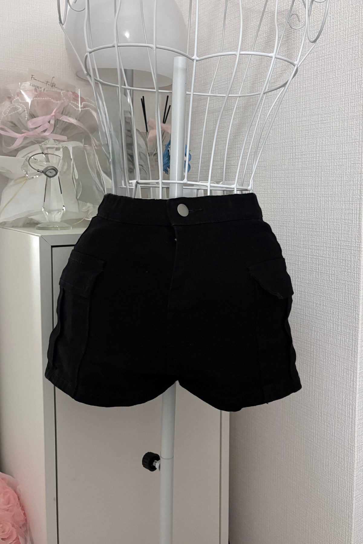 ポケットハイウエストタイトショートパンツ KR15992
