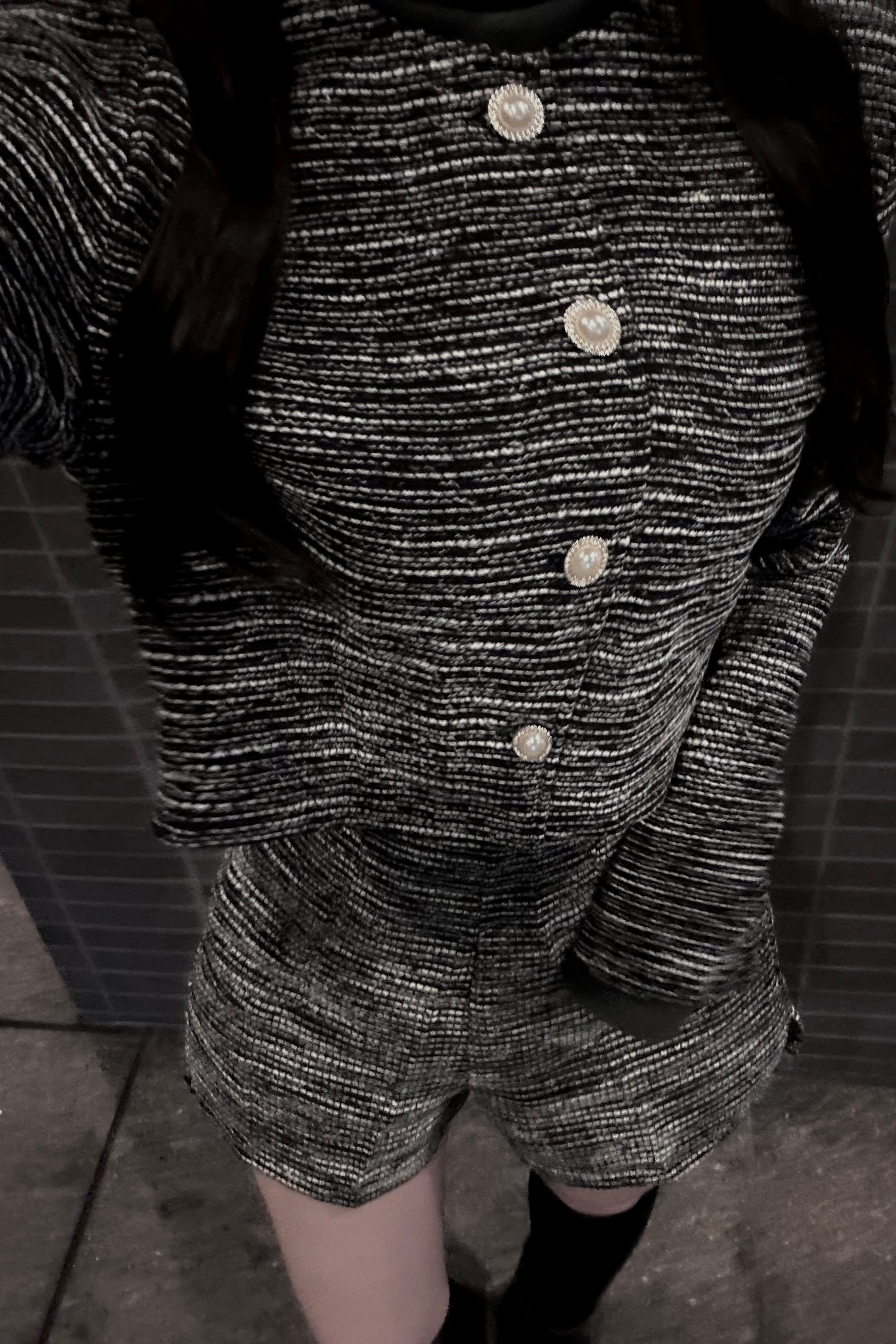 ツイードクロップドセットアップ KR30208