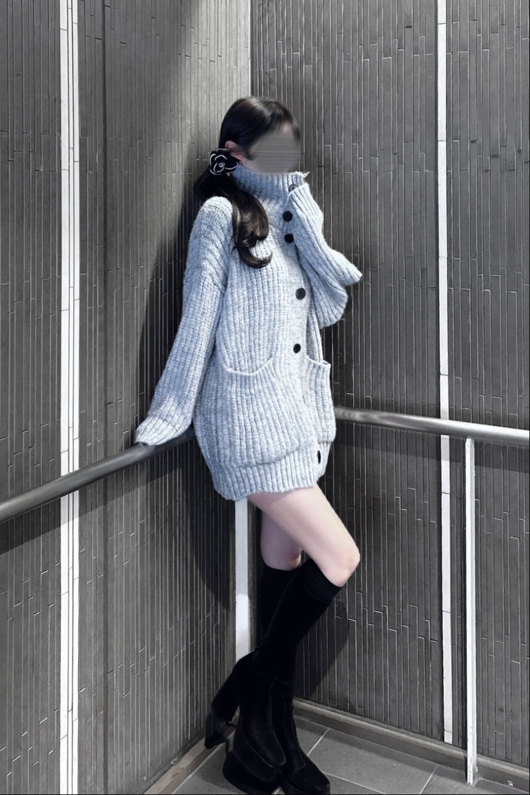 タートルネックルーズニット KR13863