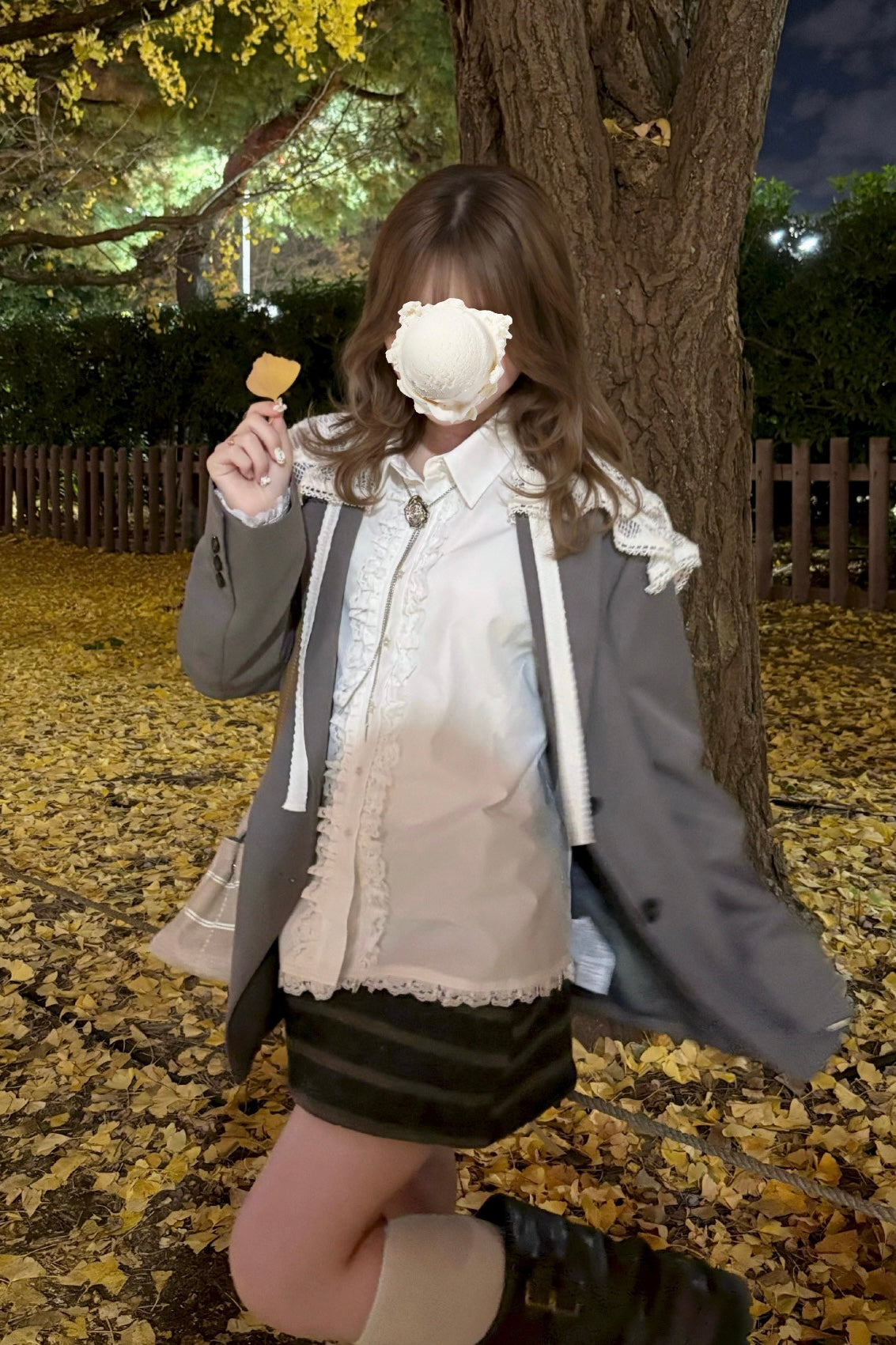 グリッターストライプスカート KR13692