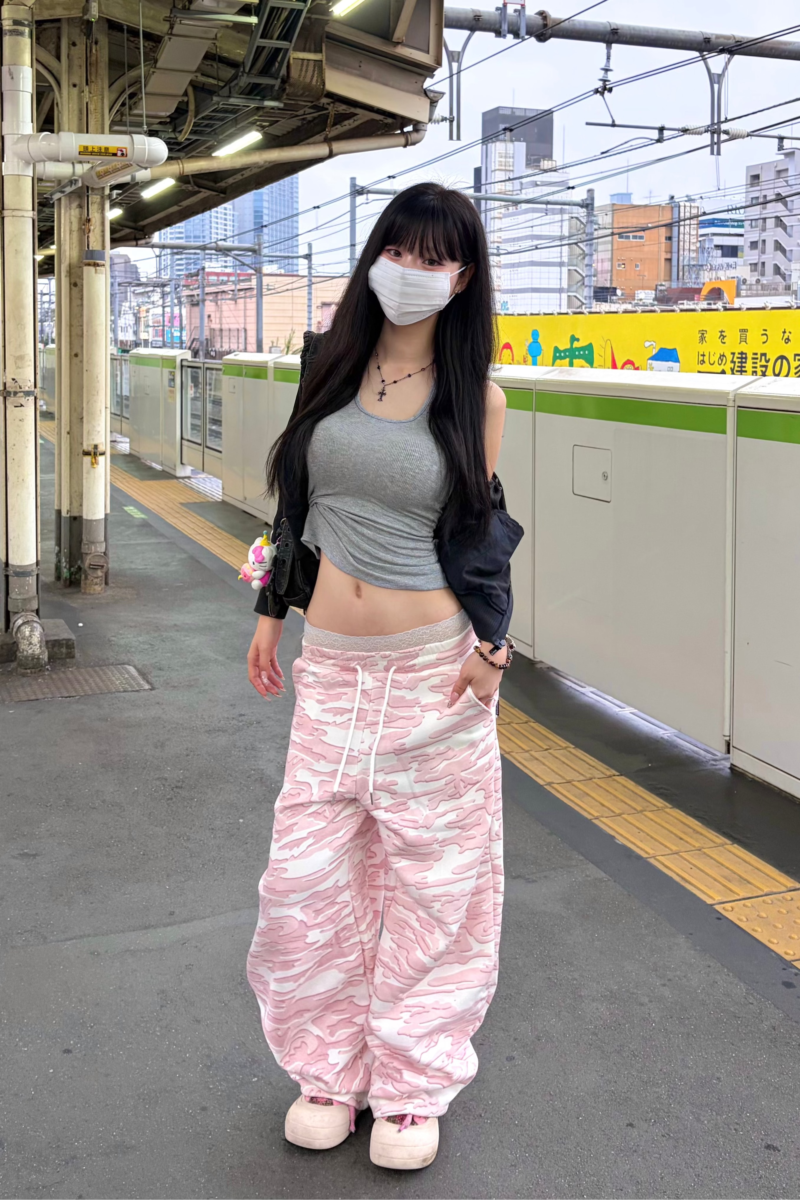 カモフラージュワイドスウェットパンツ KR15970
