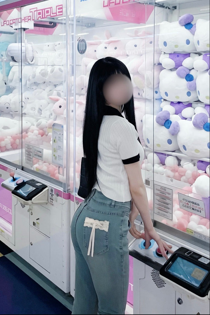 リボンポケットデザインデニム KR15482