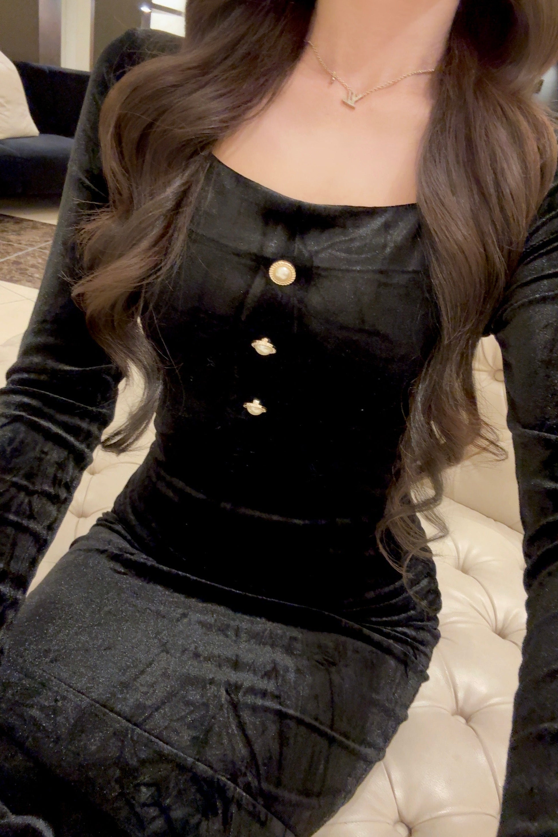 べロアタイトワンピース KR13446