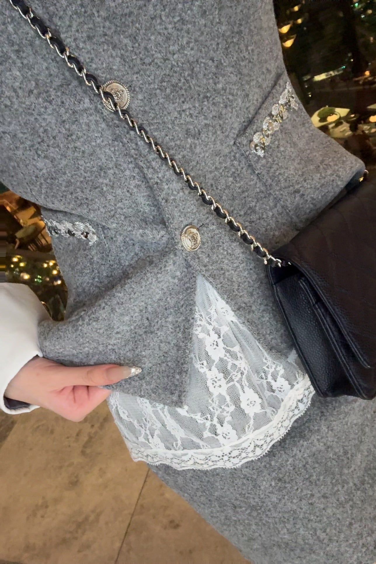 クラシカルレースジャケットセットアップ KR30338