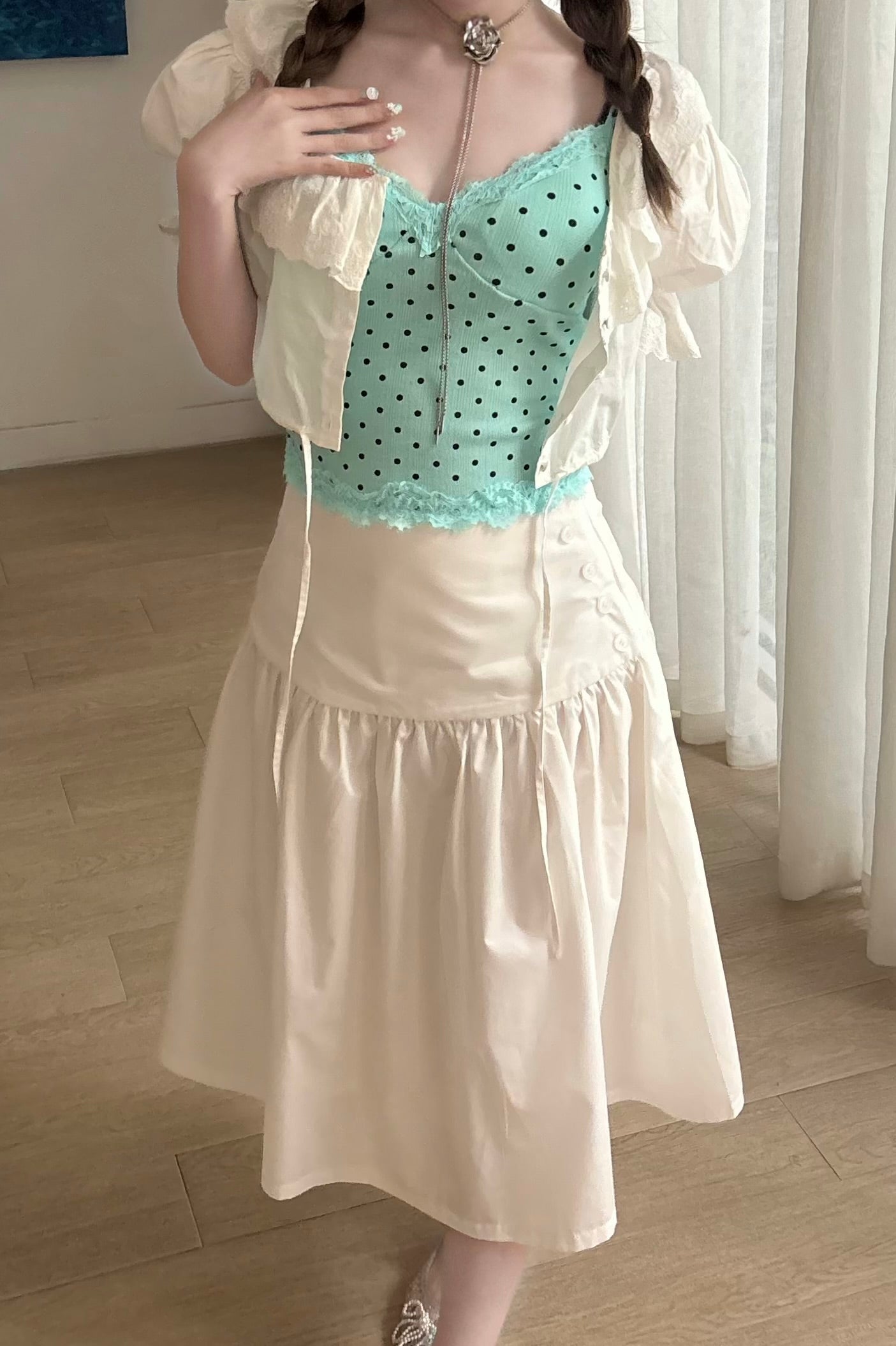 ドットデザインキャミソール KR15734