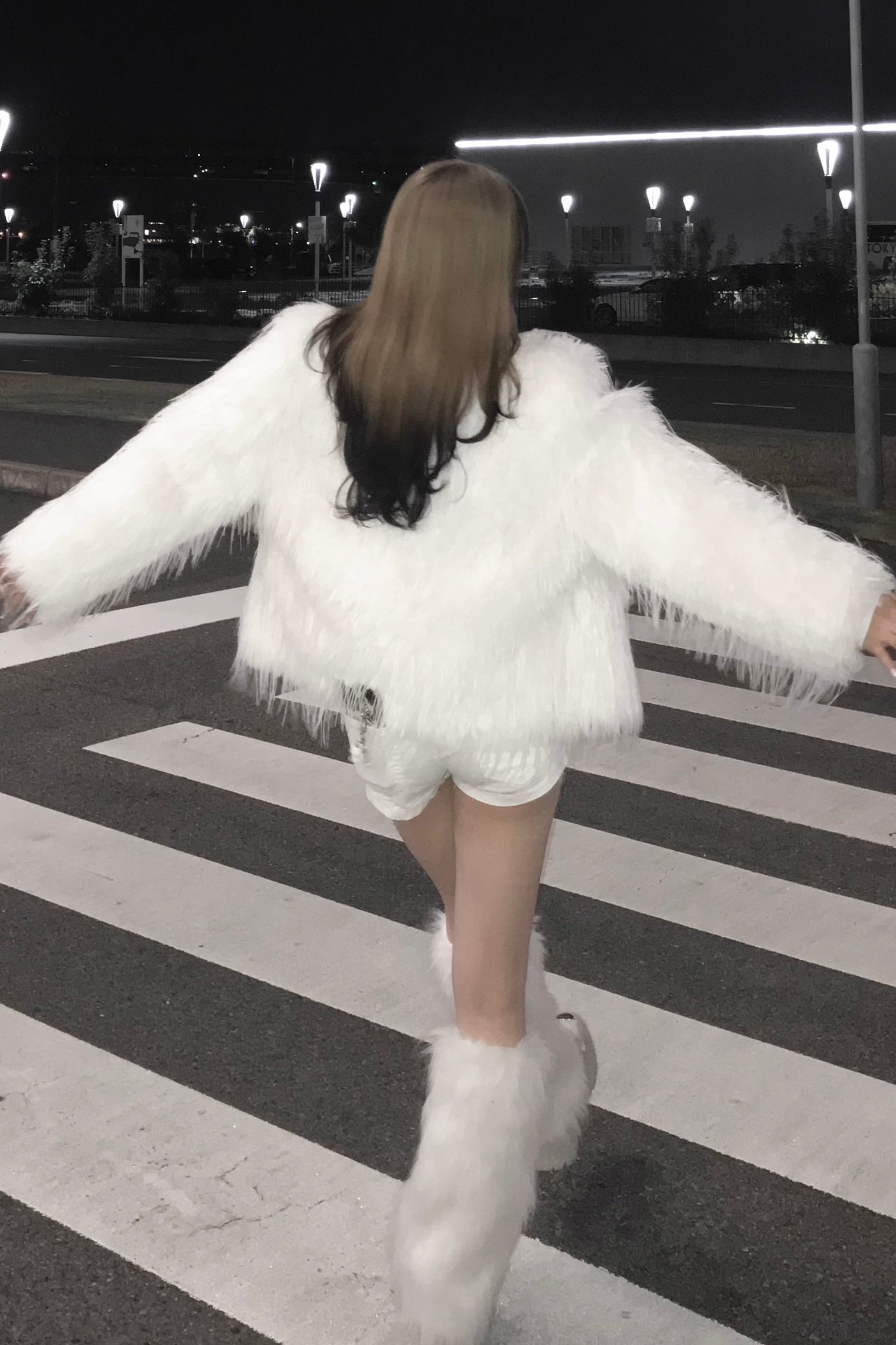 フェイクファーショートジャケット KR13135