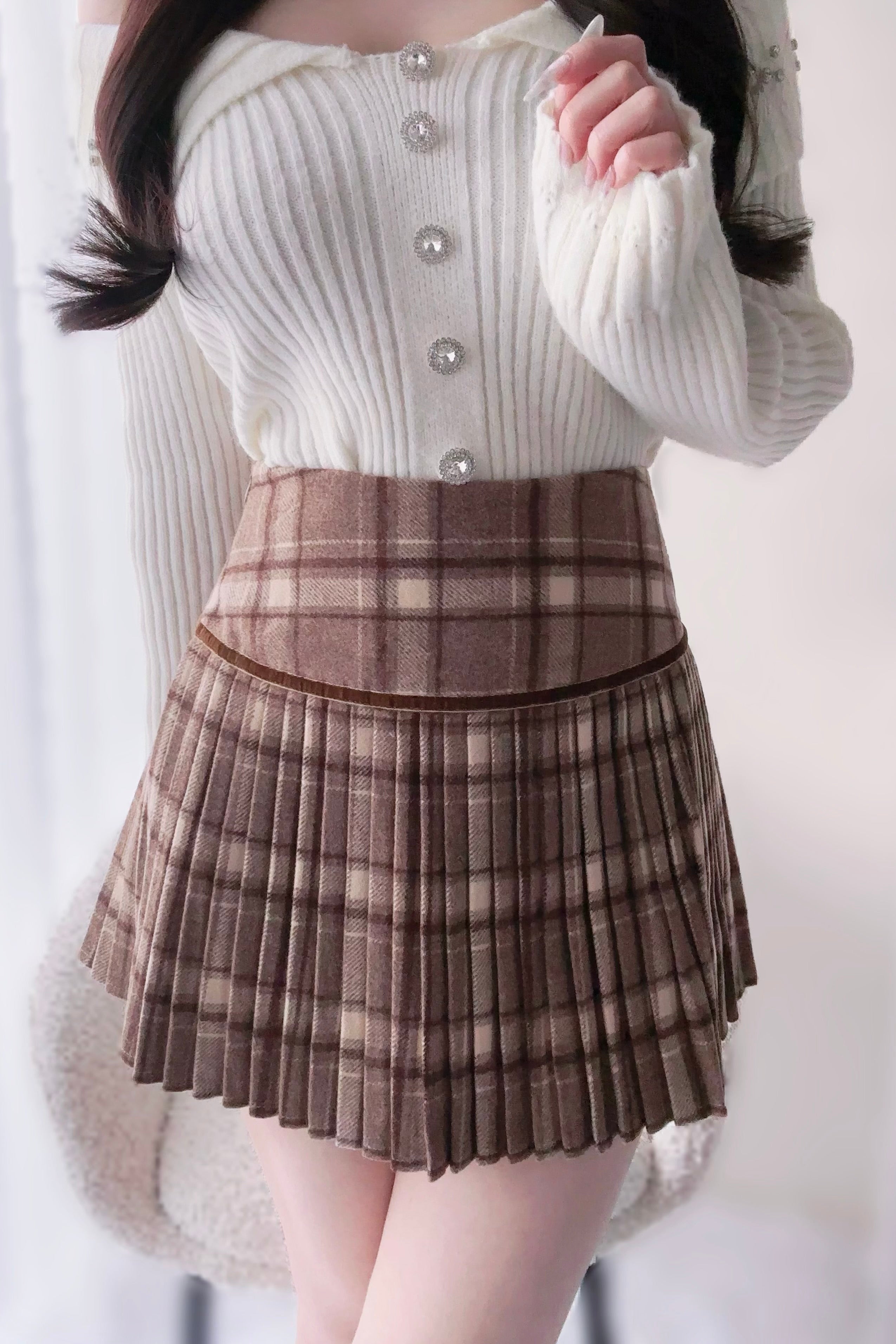 チェックプリーツスカート KR13610