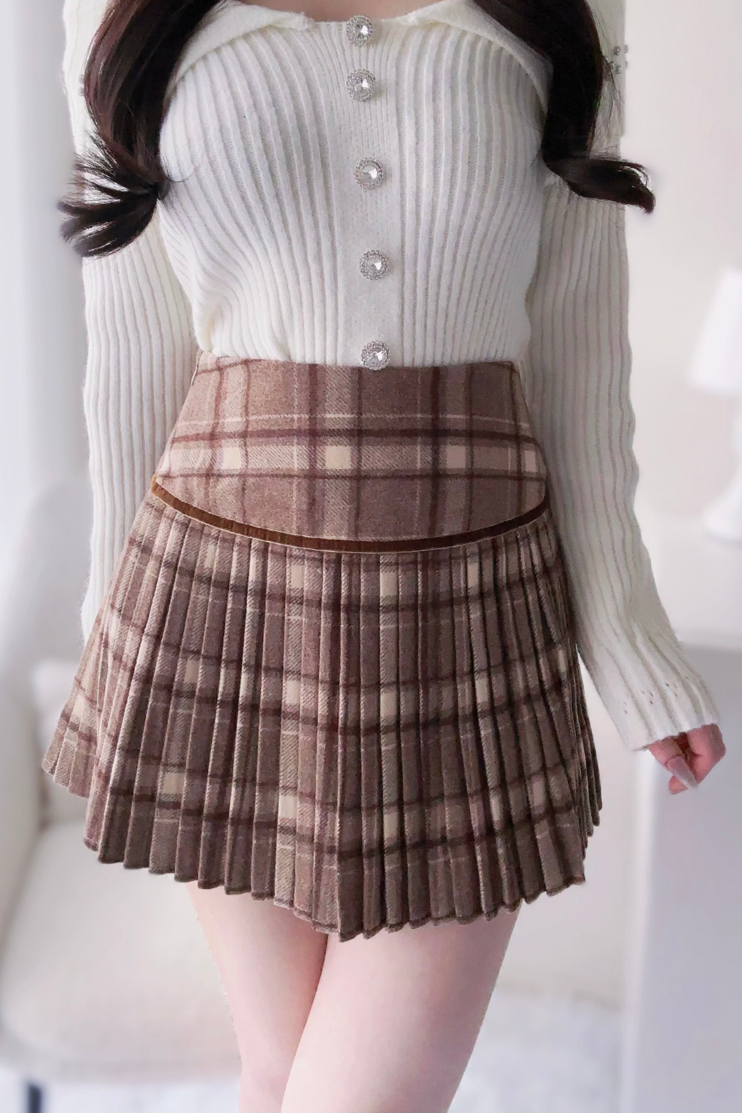 チェックプリーツスカート KR13610