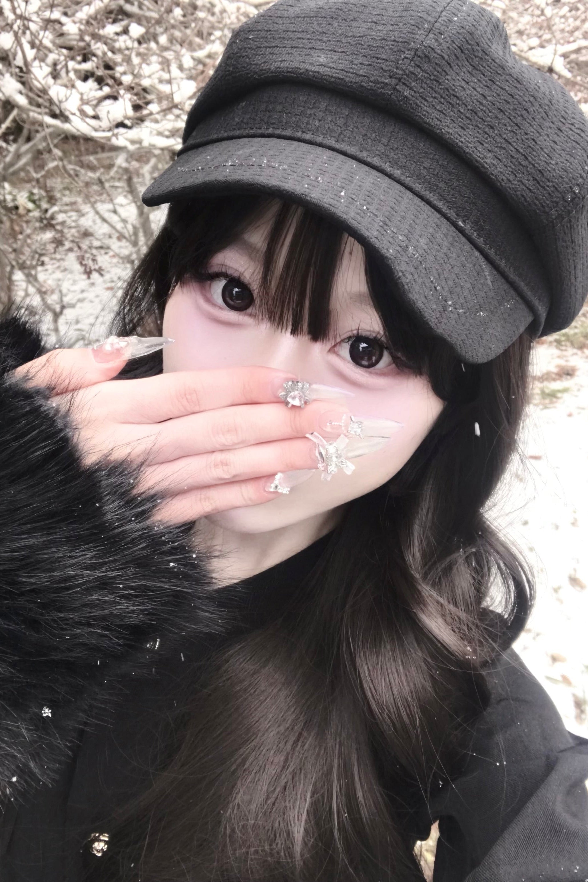 リボンサイドファーワンピース KR30440