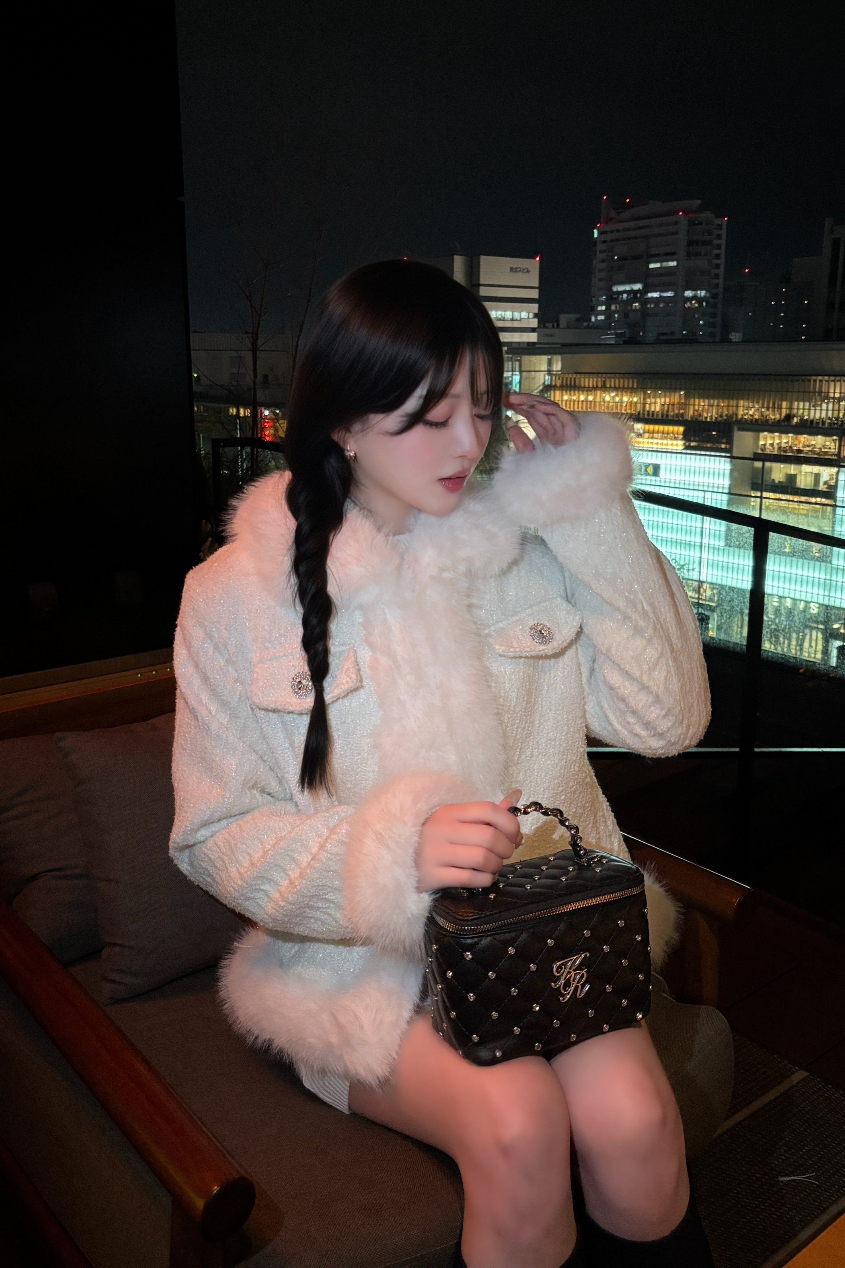 ファーデザインラグジュアリーコート KR30353