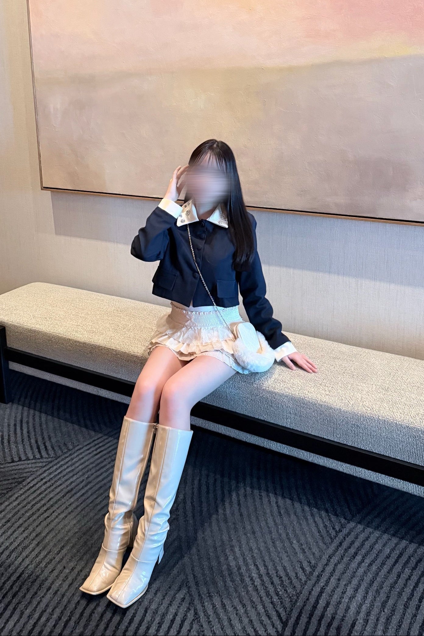 襟付きフレンチツイードセットアップ KR30460