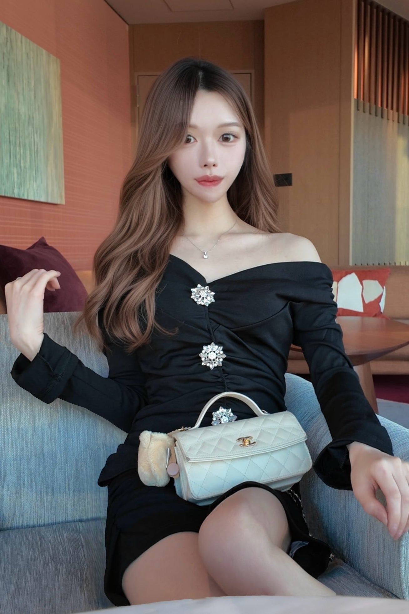 フロントビジューミニワンピース KR13663