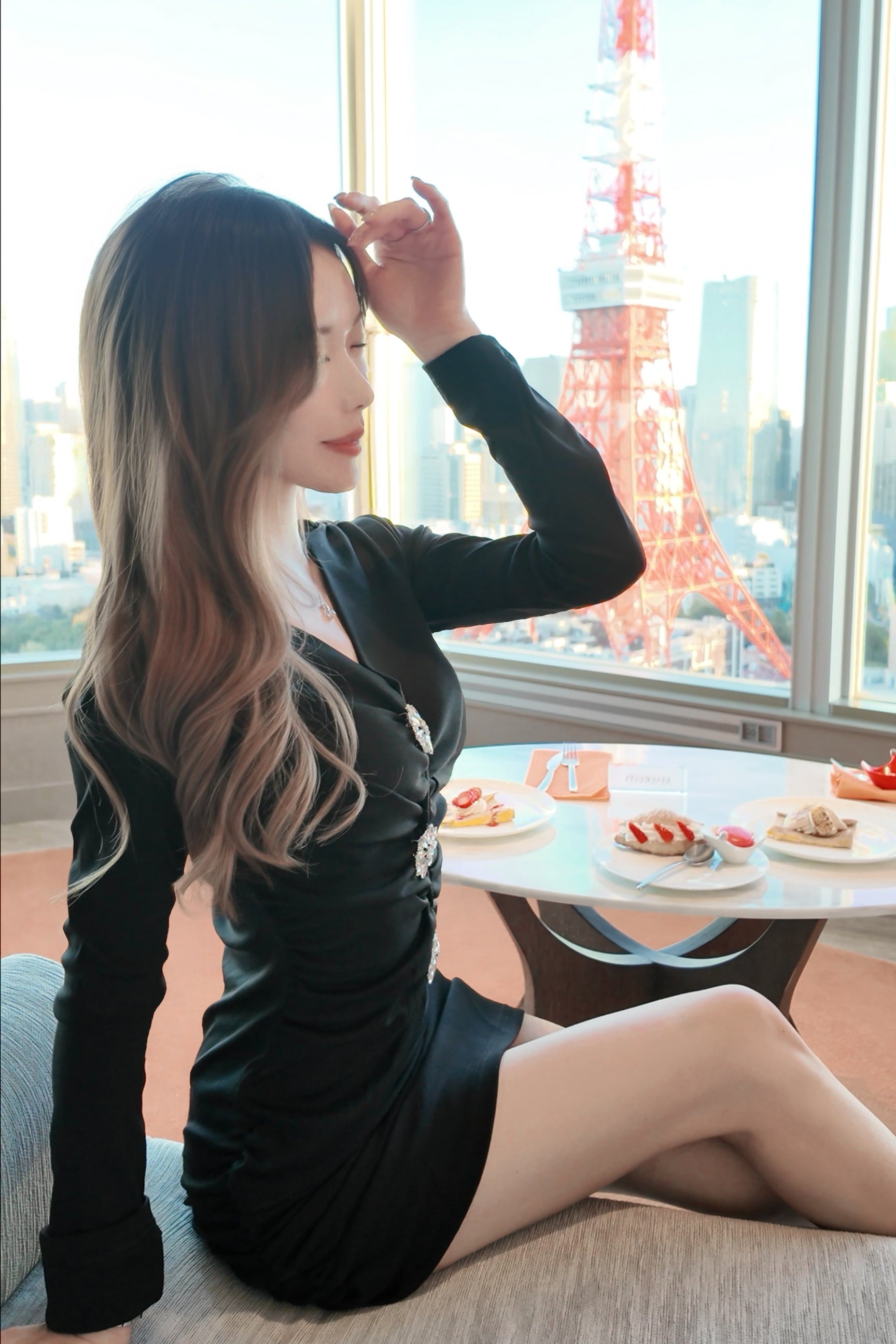 フロントビジューミニワンピース KR13663