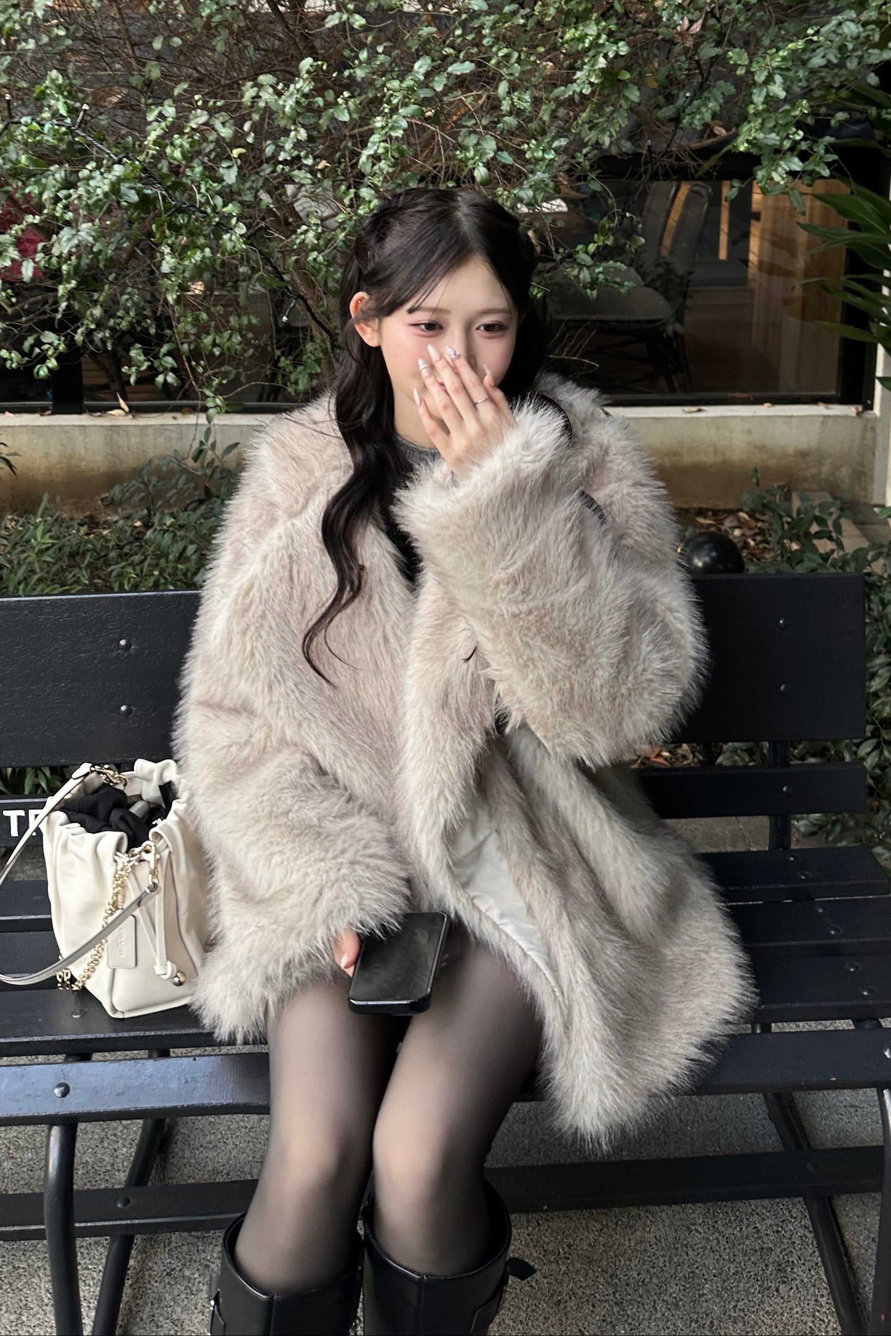 ボリュームファーコート KR30275