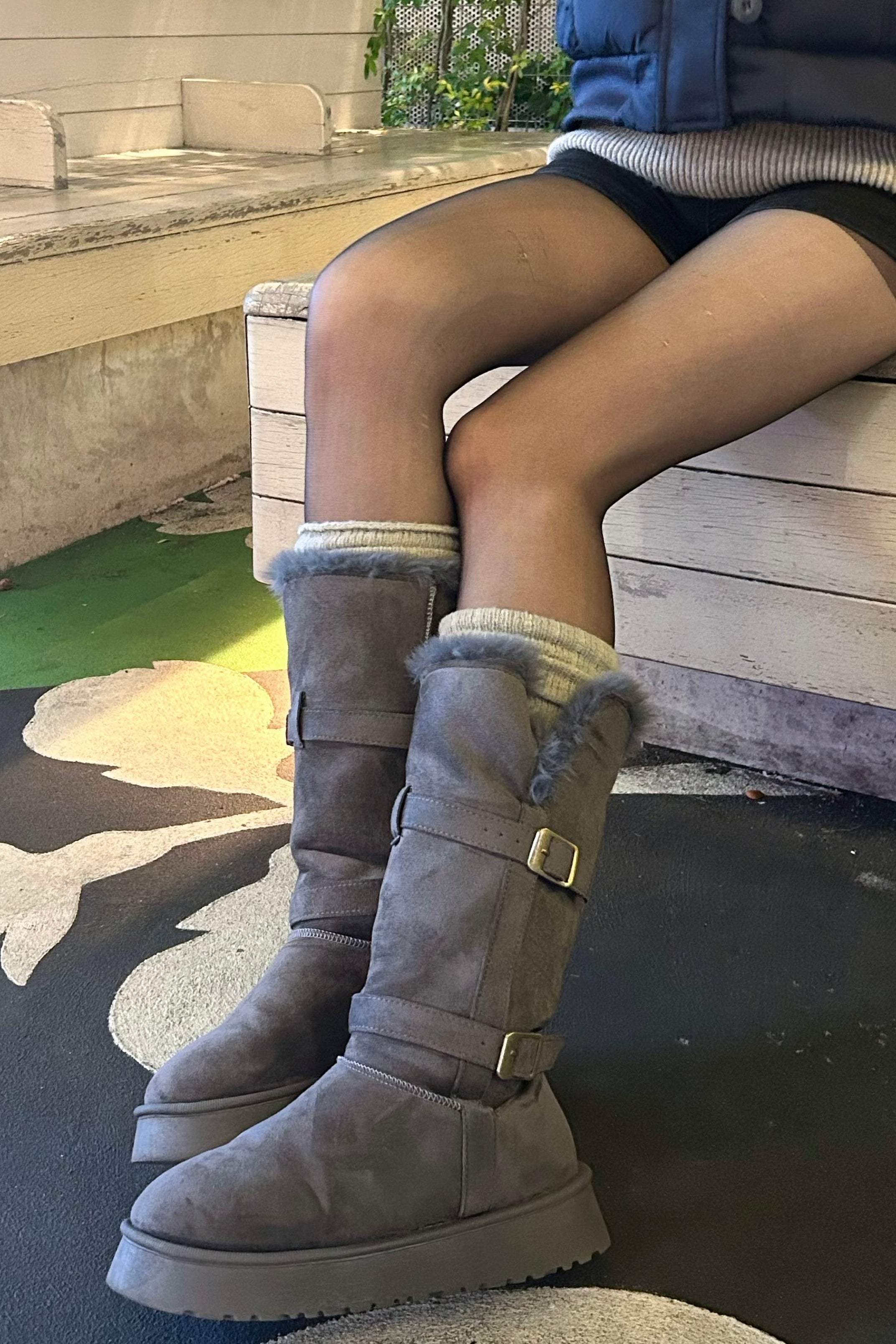 ムートンミドルロングブーツ KR13779