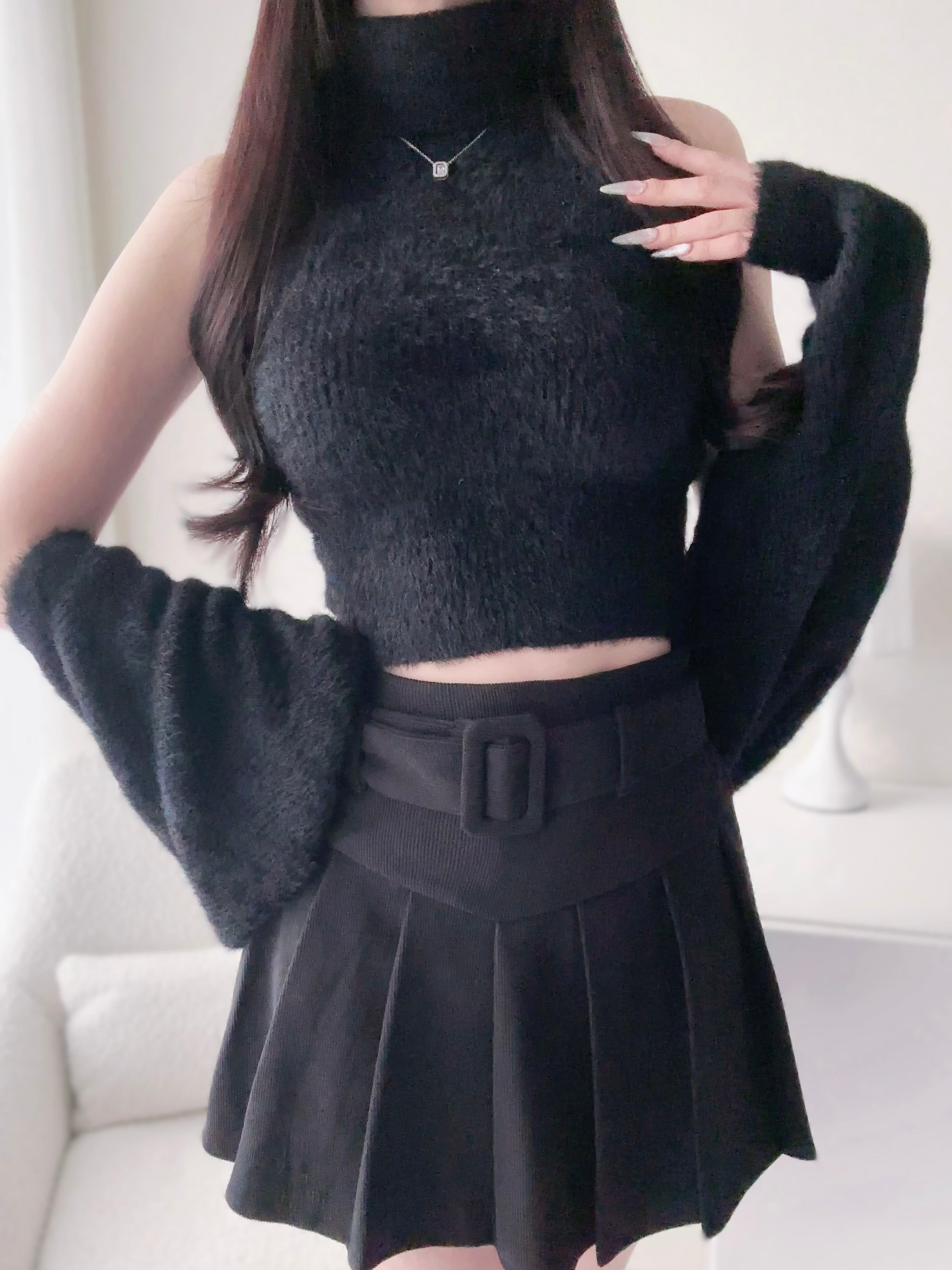 オフショルツーピースニット KR13613