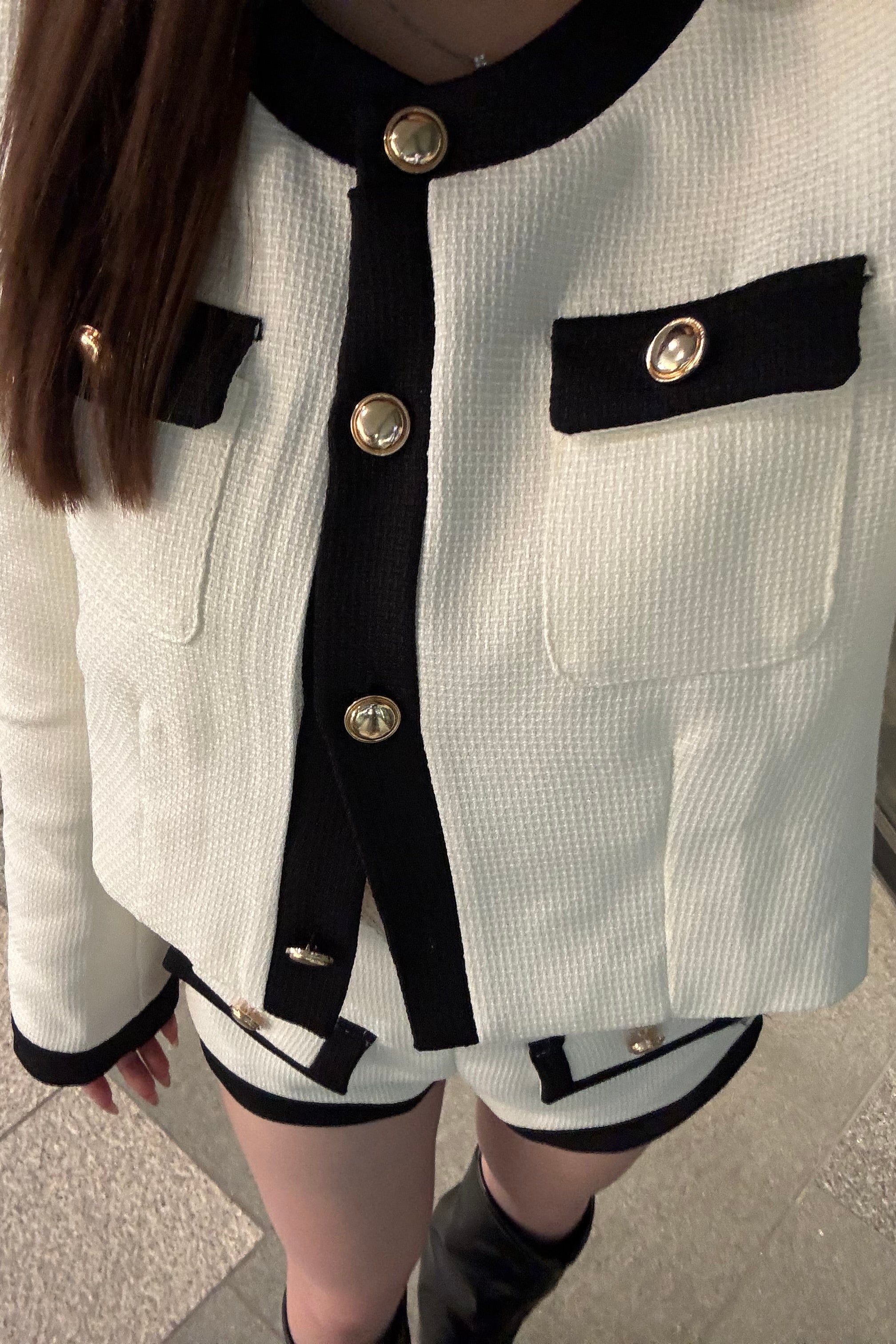 バイカラーツイードセットアップ KR30110