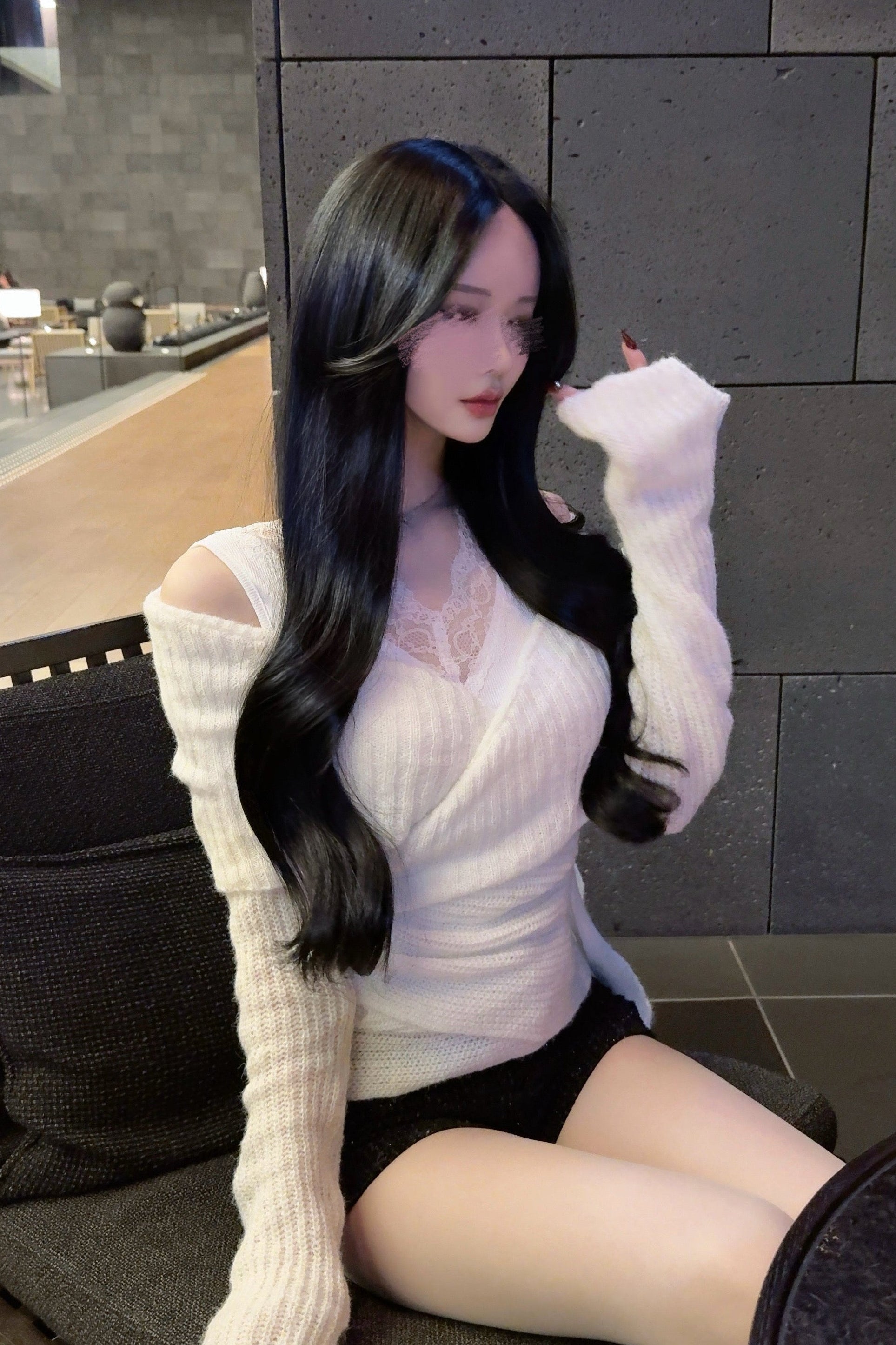 ネックレースデザインニット KR12731