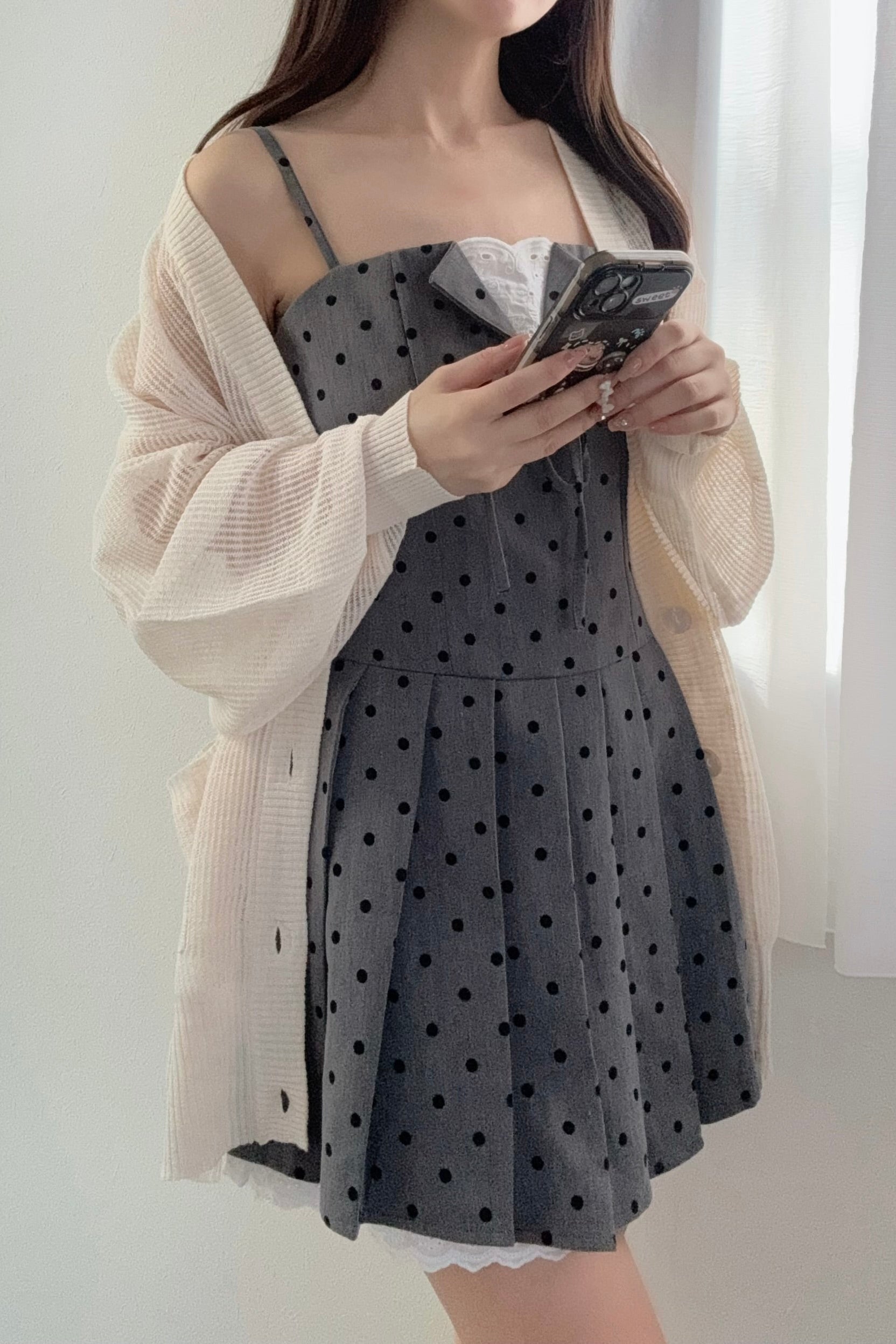 ドットリボンキャミワンピース KR10659