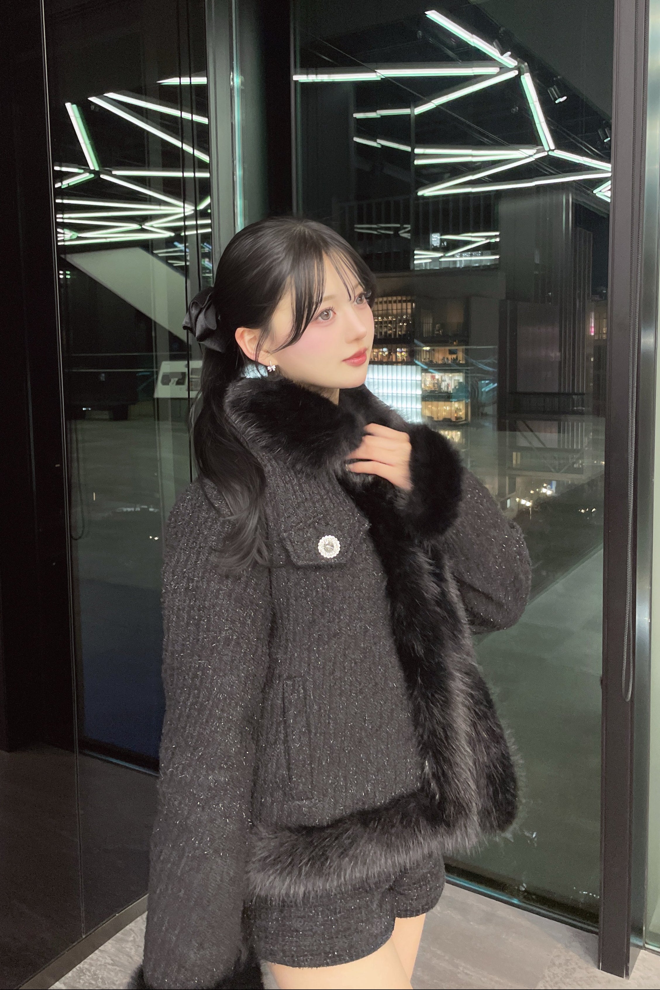 ファーデザインラグジュアリーコート KR30353