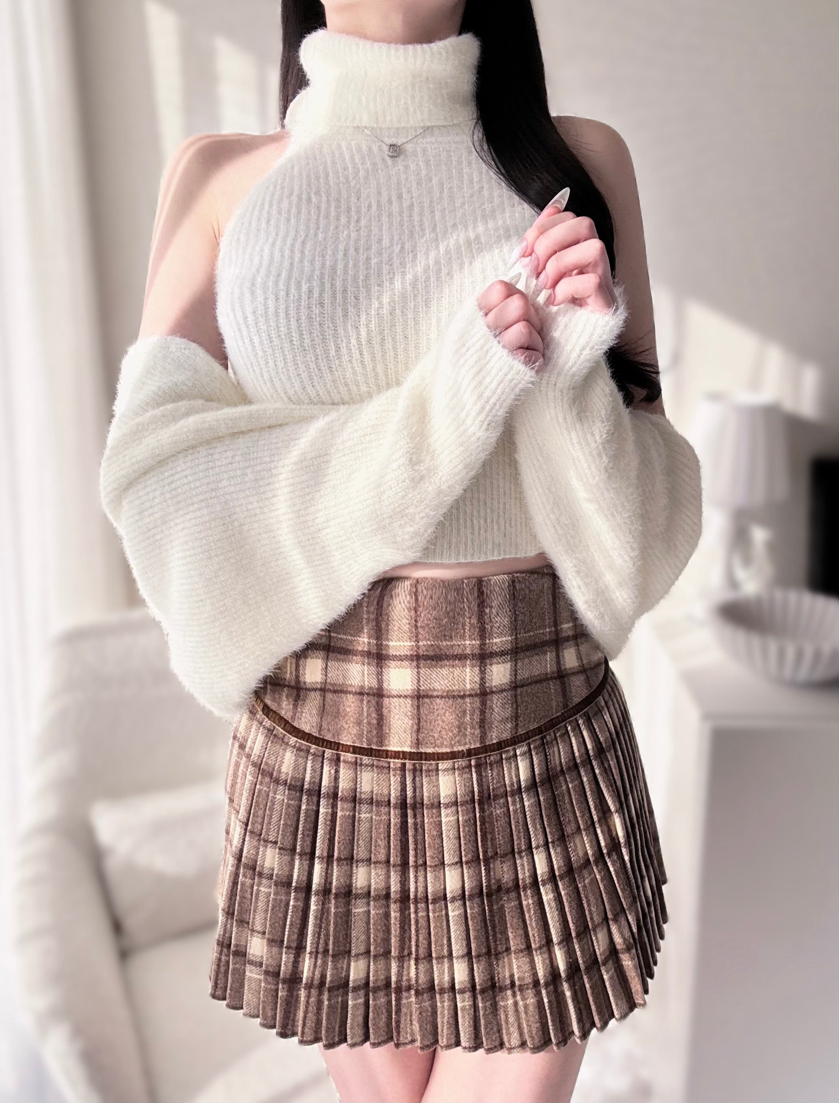 オフショルツーピースニット KR13613