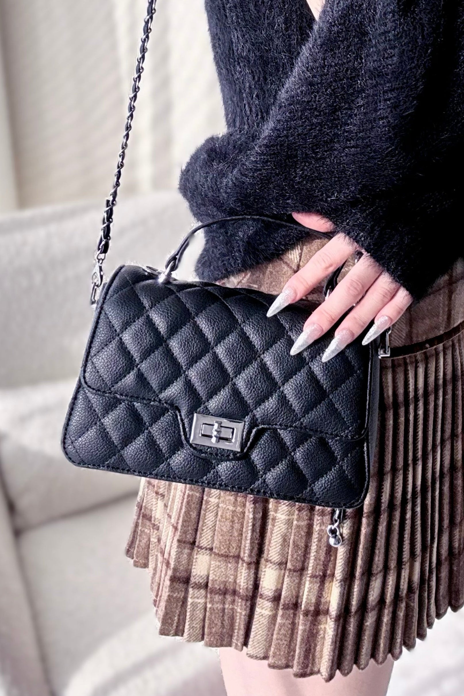 キルティングハンドバック KR13608