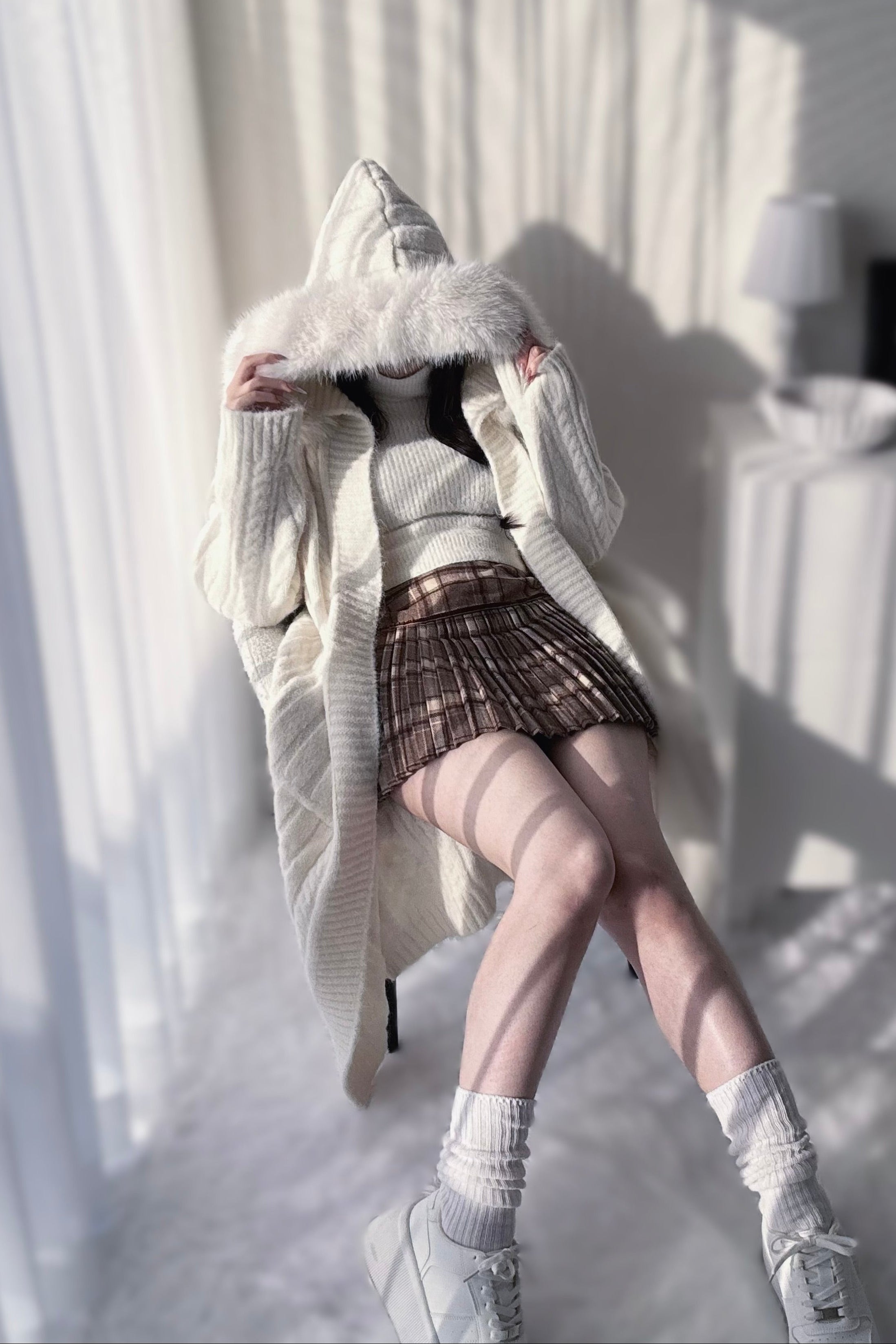 ニットファーコート KR30152