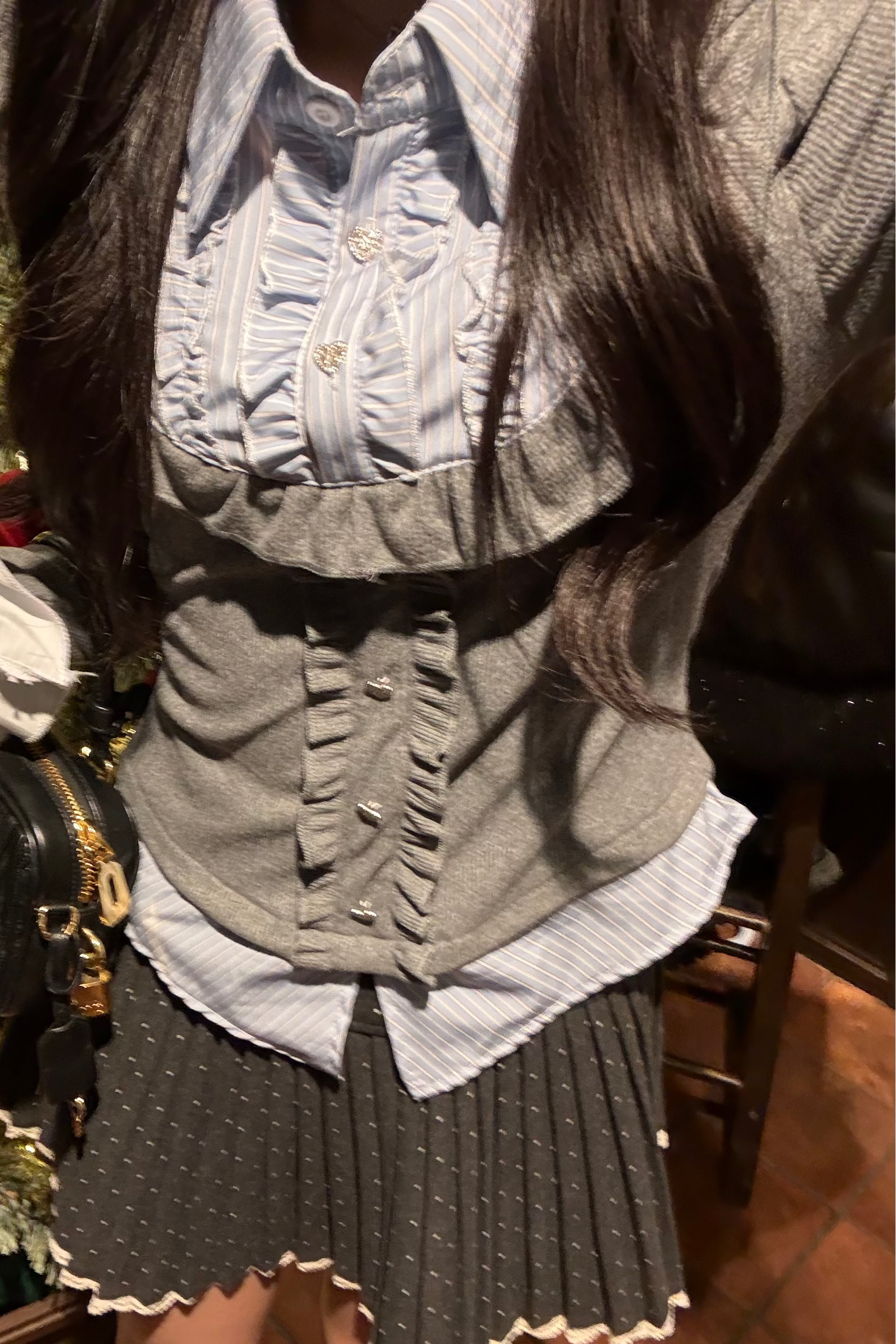 クラシカルシャツドッキングトップス KR13903