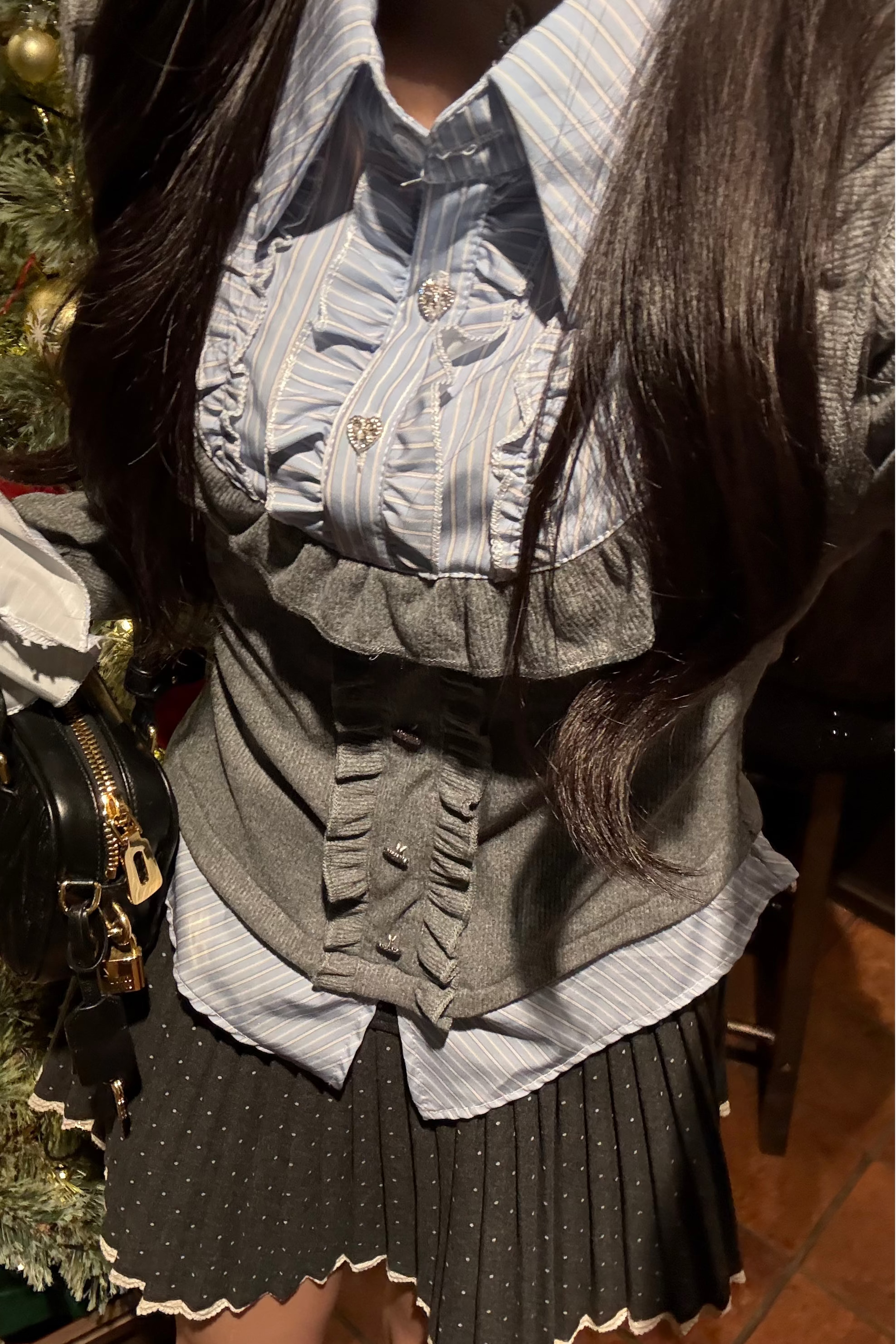 クラシカルシャツドッキングトップス KR13903