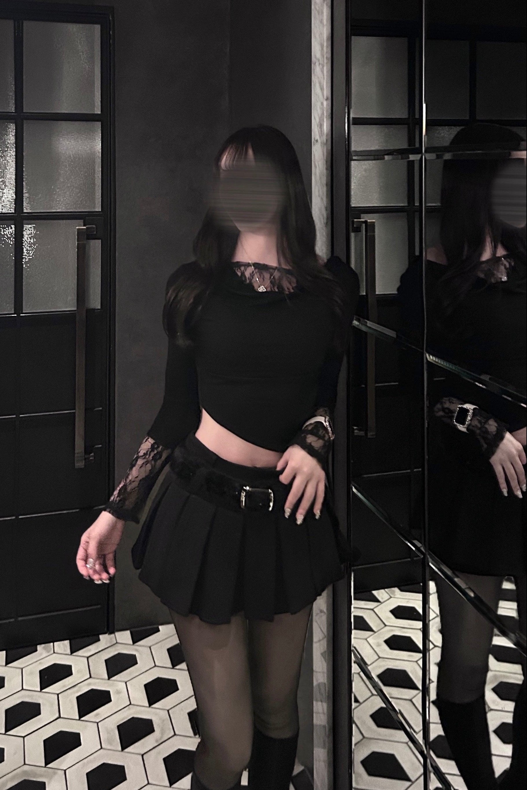 レースデザインカットソー KR13862