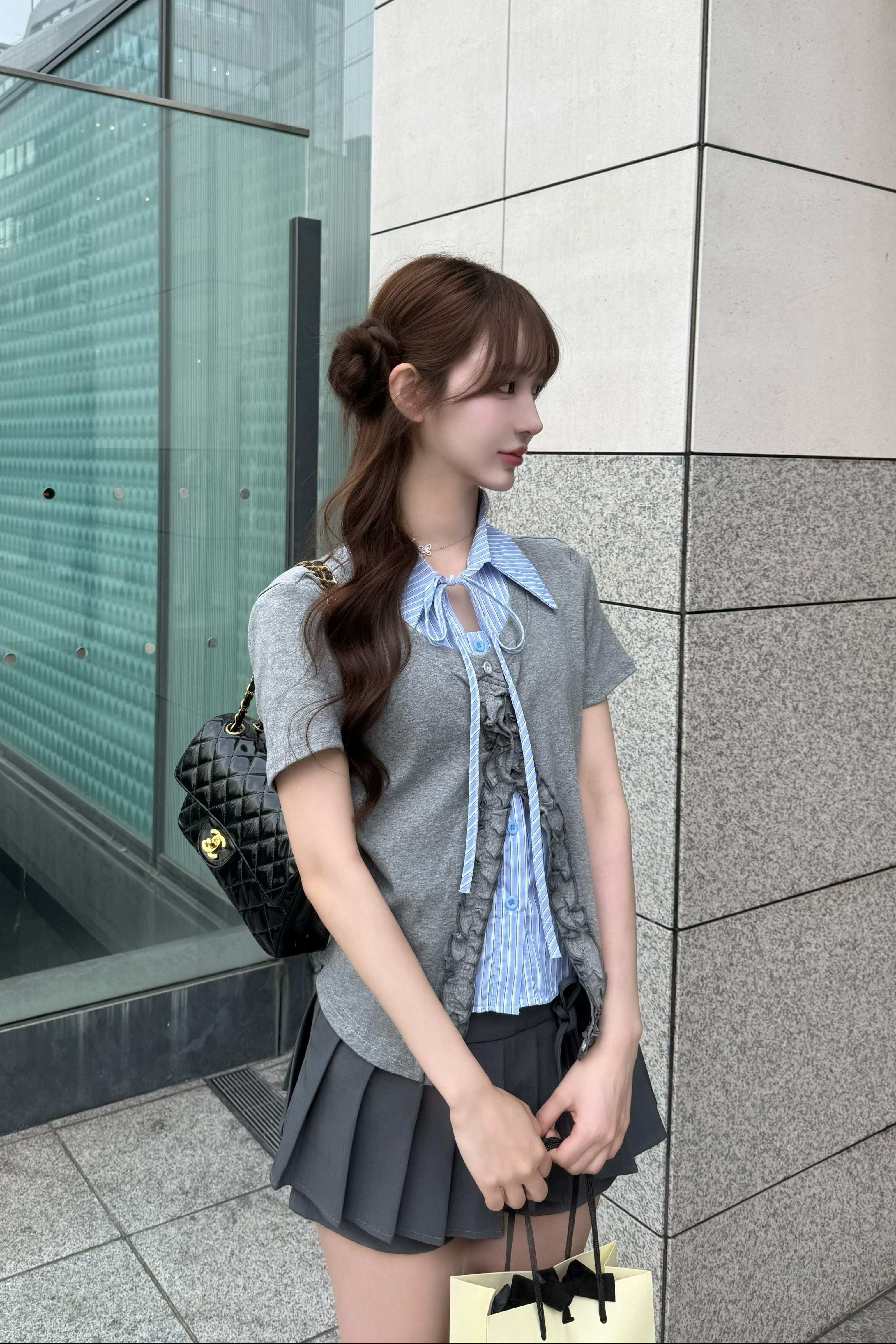 フリルデザインレイヤードトップス KR14308