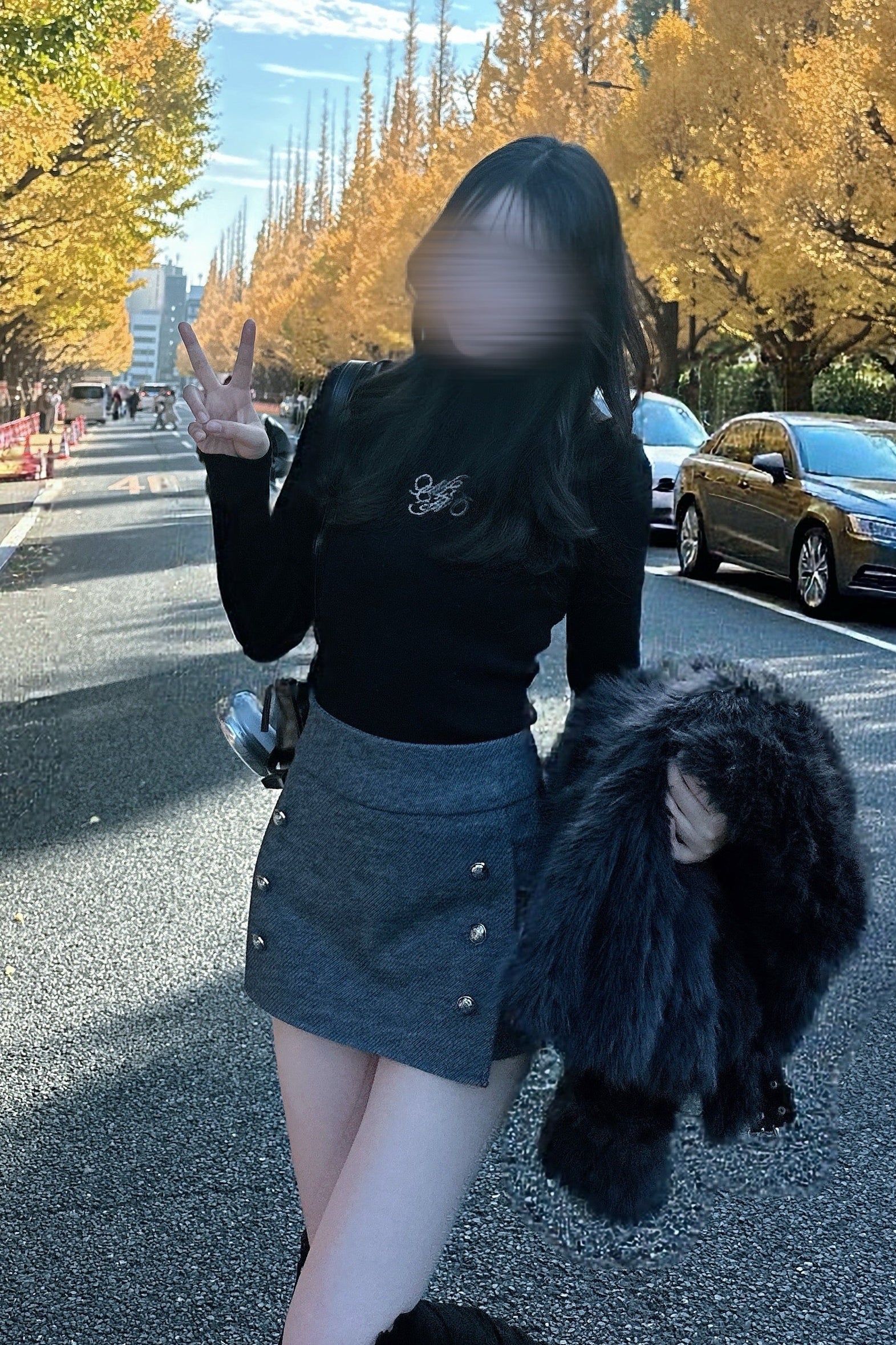 フロントボタンミニスカート KR13514