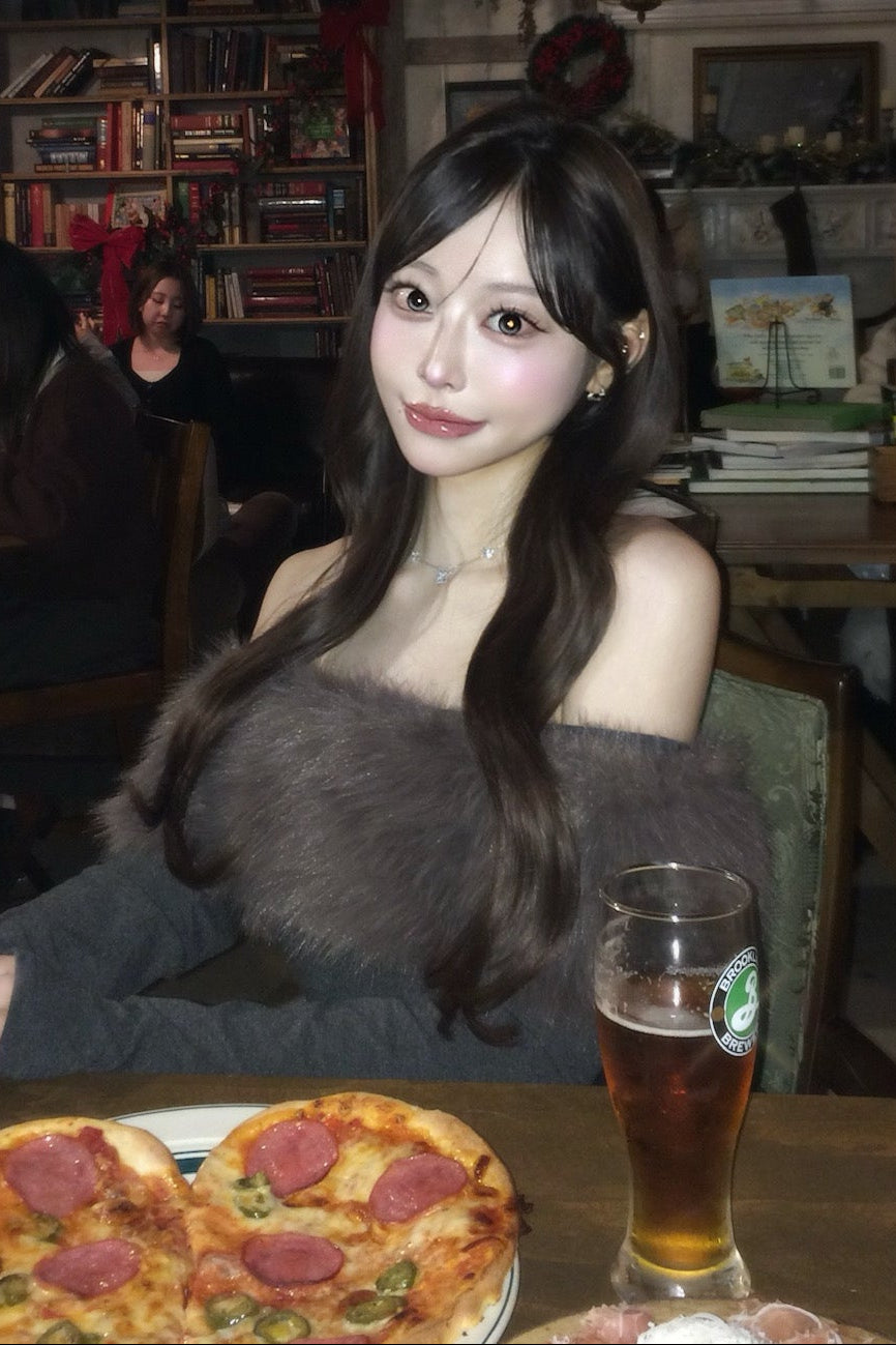 ファーオフショルトップス KR13636