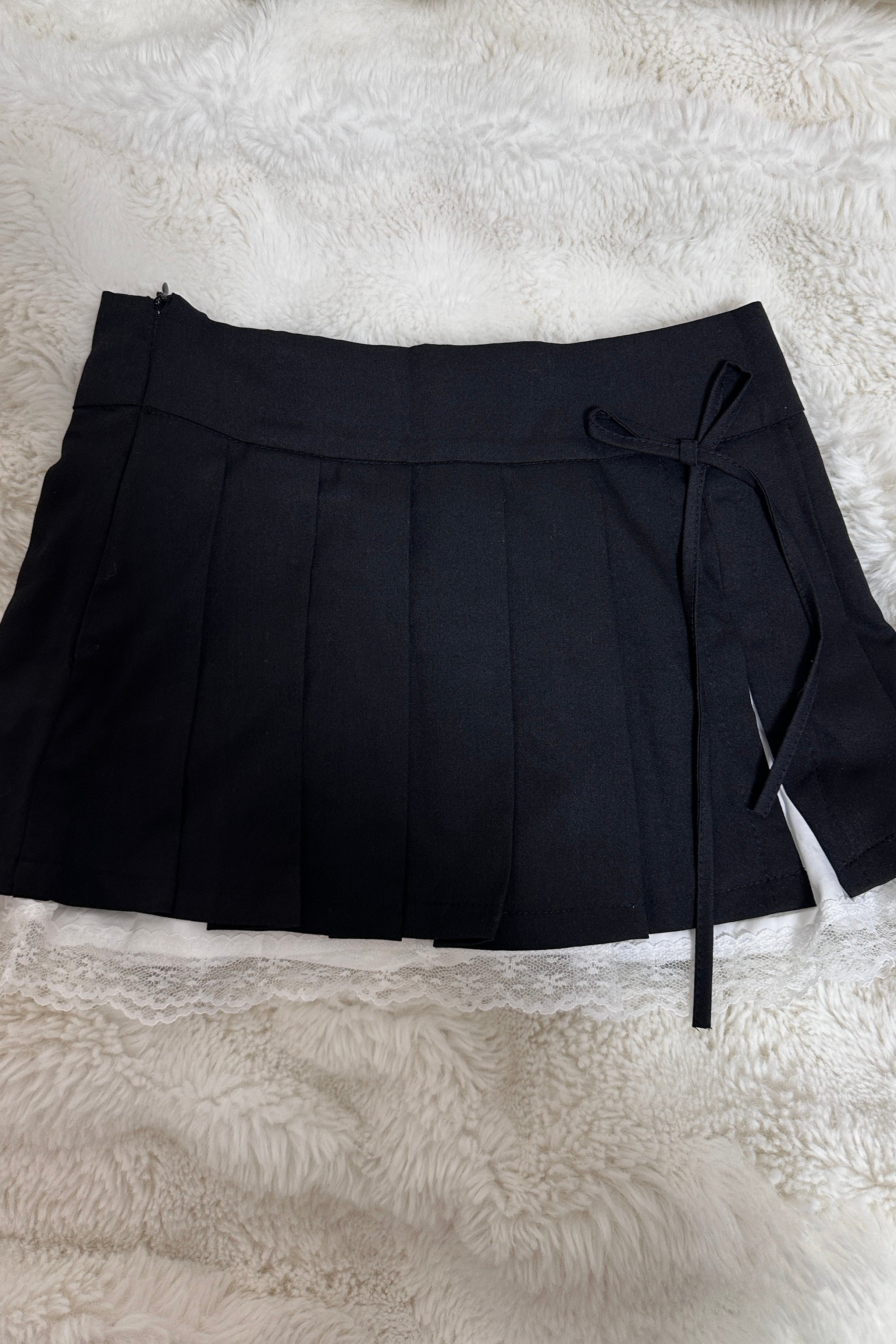 プリーツリボンレーススカート KR14387