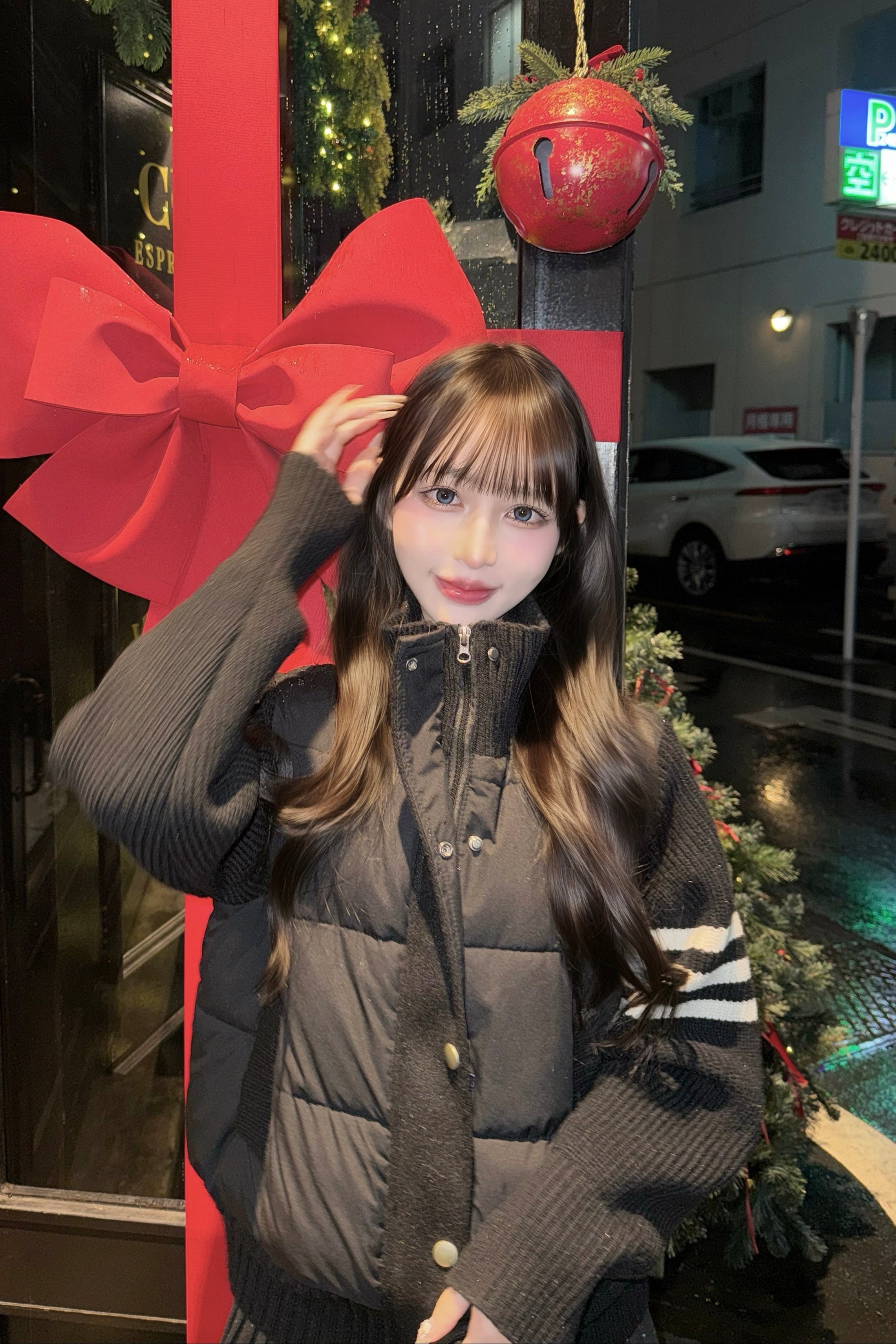 ハイネックニットドッキングダウンKR30398