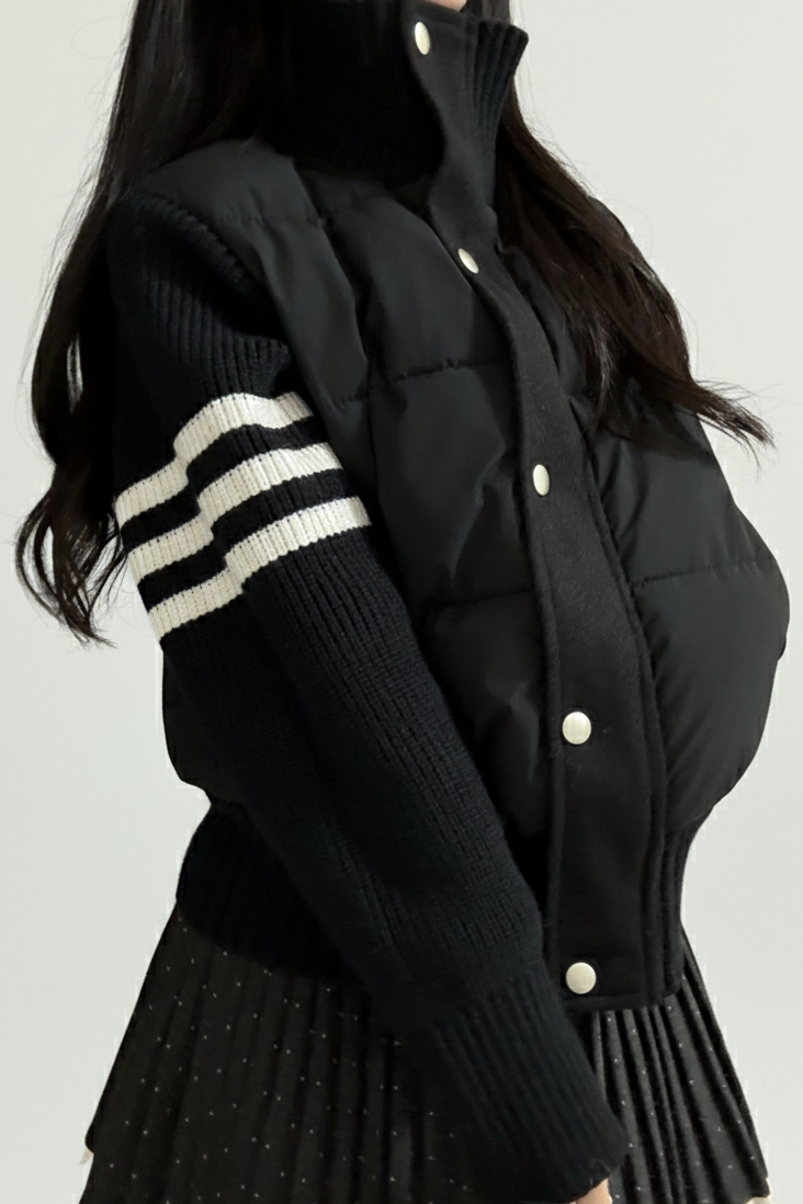 ハイネックニットドッキングダウンKR30398